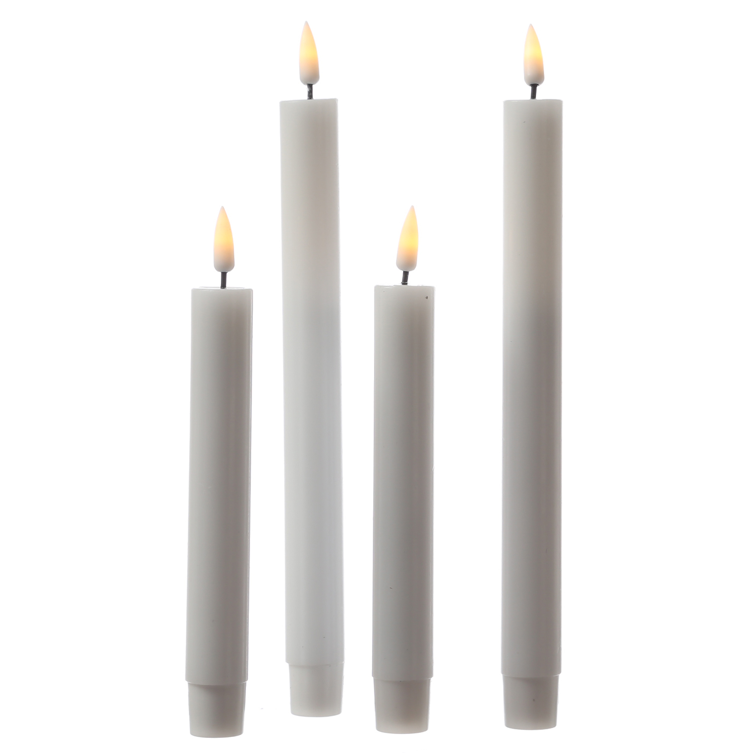 LED Stabkerzen MIA - Echtwachs - realistische 3D Flamme - H: 15cm - Batteriebetrieb - weiß - 2 Stk LED Stabkerzen MIA - Echtwachs - realistische 3D Flamme - H: 15cm - Batteriebetrieb - weiß - 2 Stk