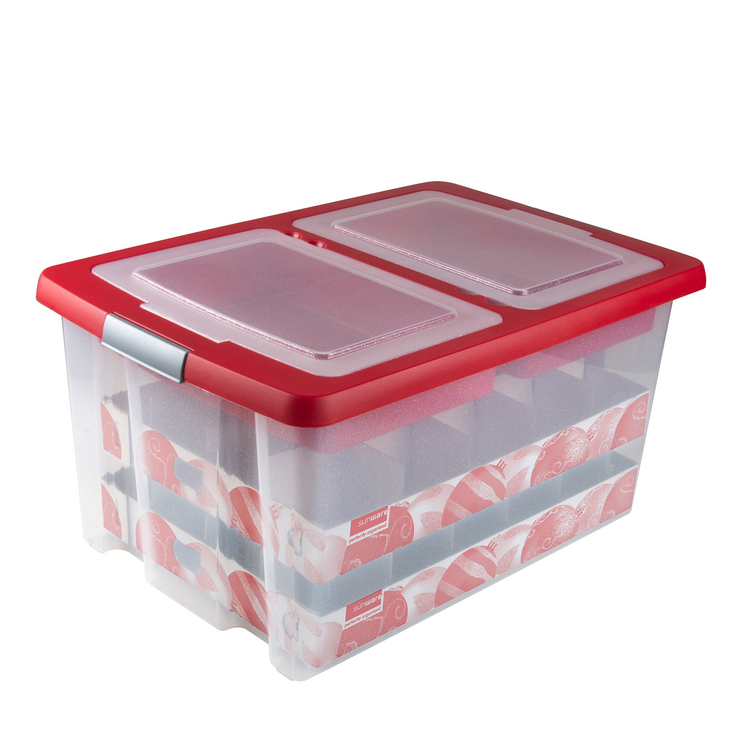 Weihnachtskugelbox NESTA 40 - mit Trays für 40 Kugeln Weihnachtskugelbox NESTA 40 - mit Trays für 40 Kugeln