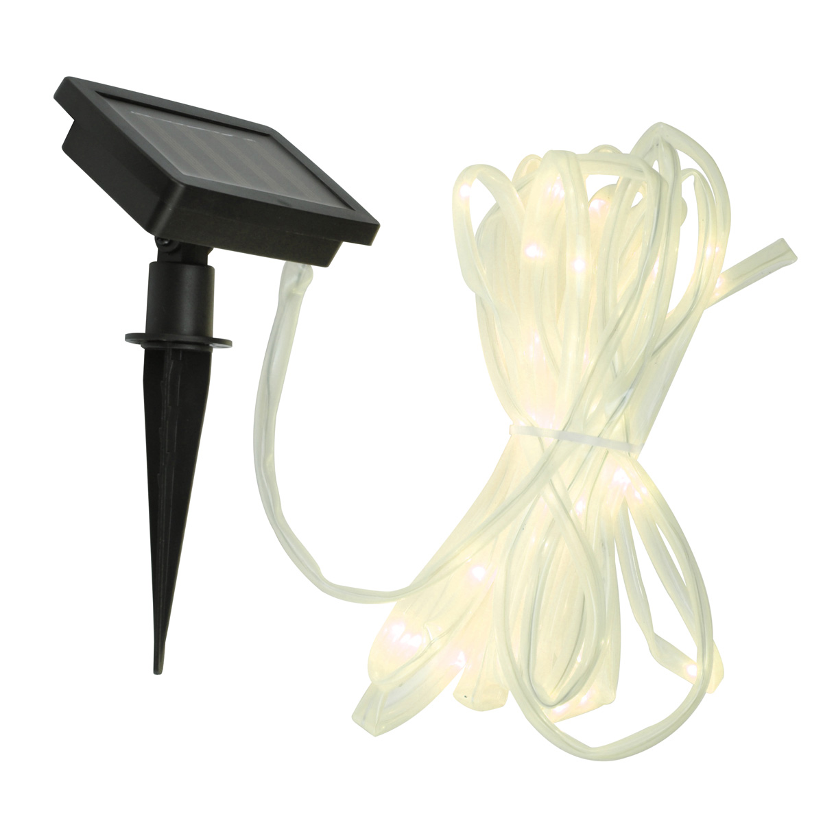 LED Solar Lichterschlauch - 50 warmweiße LED - inkl. Erdspieß - Außenbereich - L: 5m LED Solar Lichterschlauch - 50 warmweiße LED - inkl. Erdspieß - Außenbereich - L: 5m