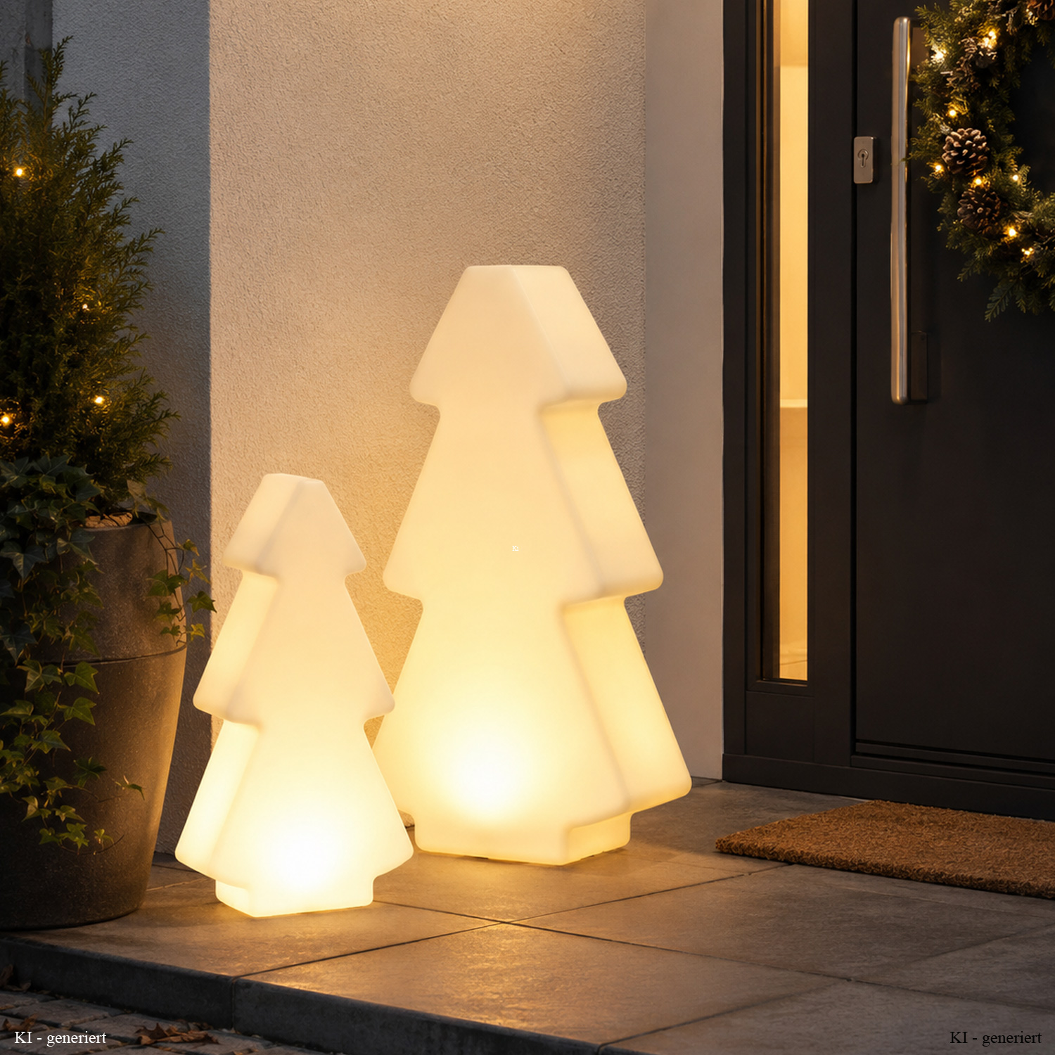 LED Baum outdoor - LED Weihnachtsbaum - Leuchtbaum - H: 45cm - E27 Fassung - warmweiße 1W LED