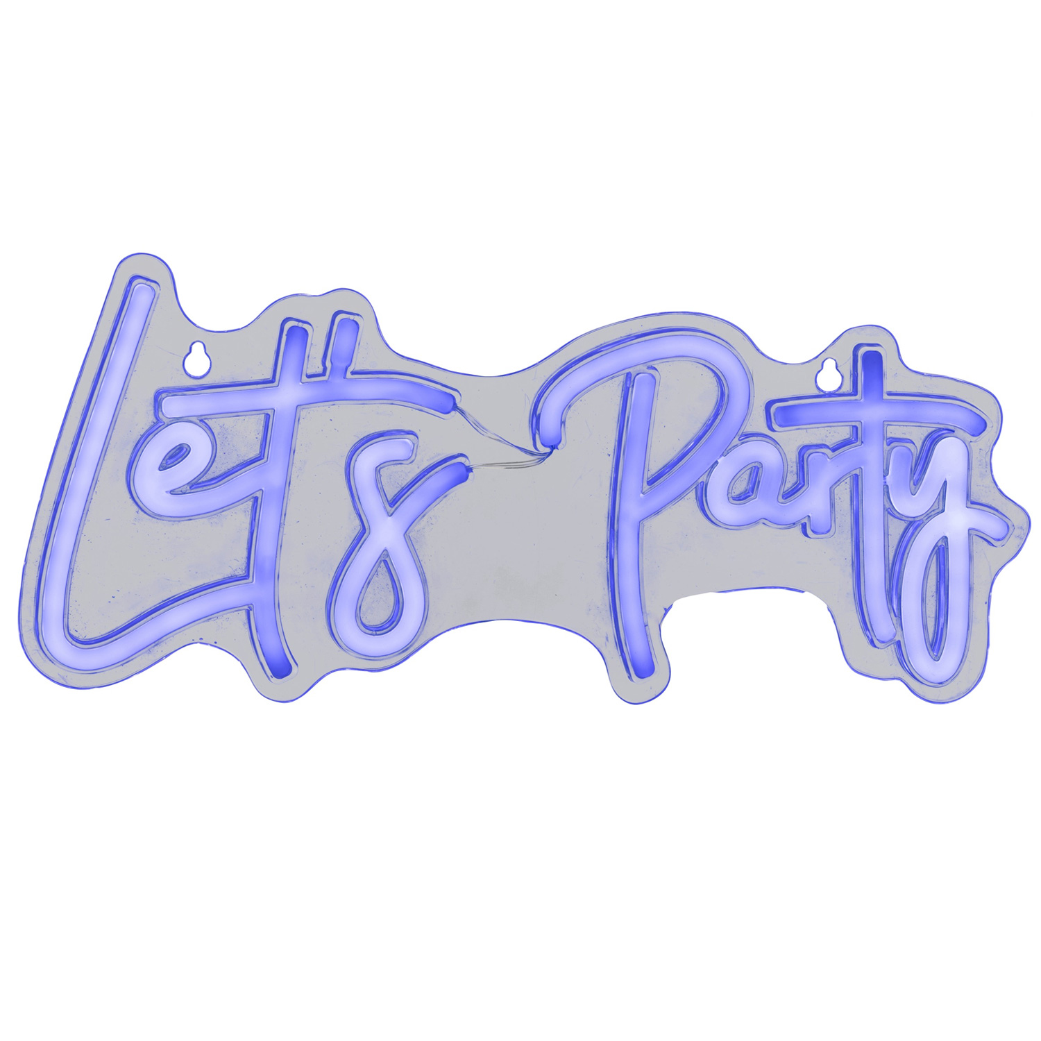 LED NEON Schild Lets Party - Leuchtschriftzug - L: 41cm - mit Fernbedienung - USB