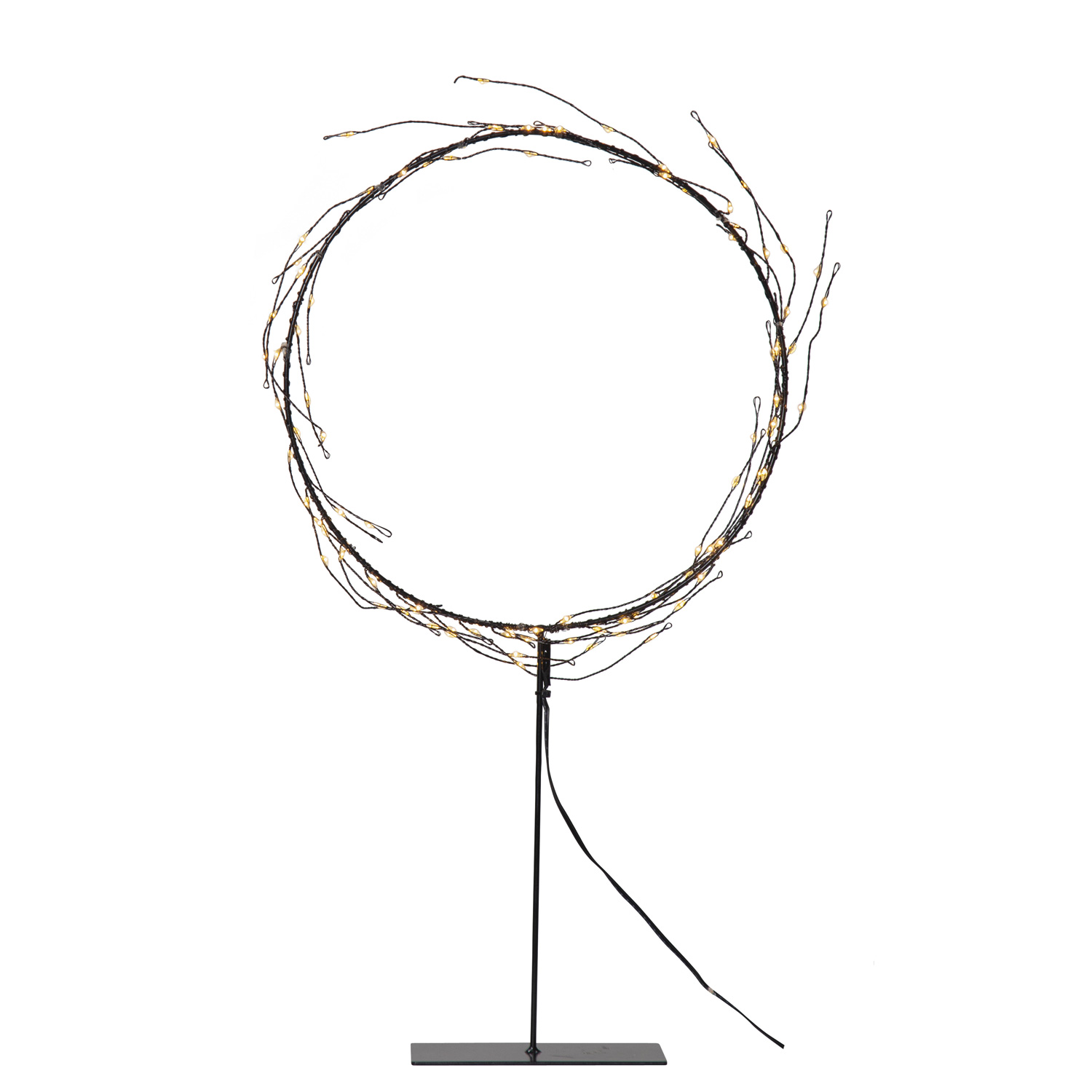 LED Kranz NIKE - stehend - 95 warmweiße LED - H: 43cm - für Innen - schwarz LED Kranz NIKE - stehend - 95 warmweiße LED - H: 43cm - für Innen - schwarz