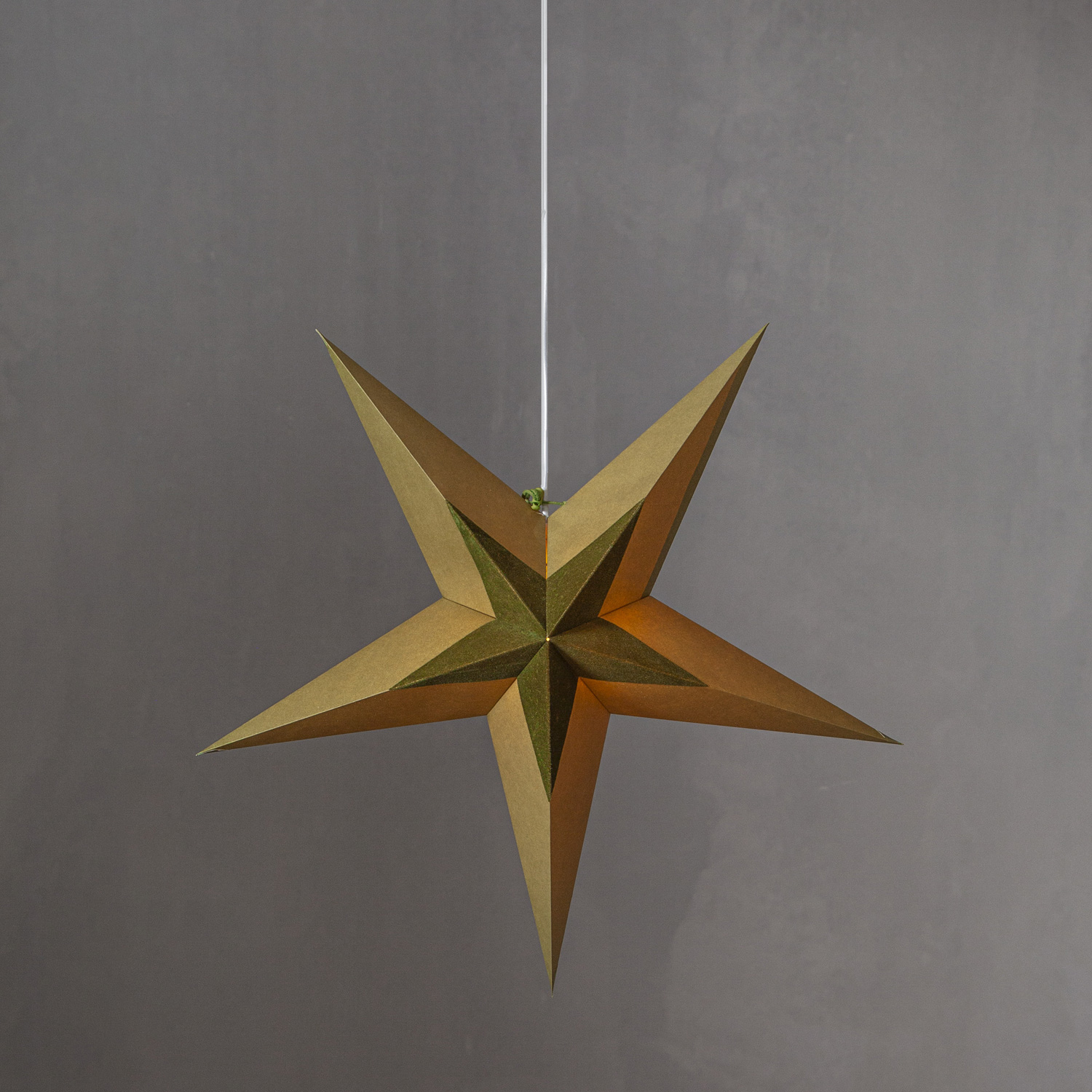 Papierstern Diva - hängend - D: 60cm - Samtstern - grün Papierstern Diva - hängend - D: 60cm - Samtstern - grün