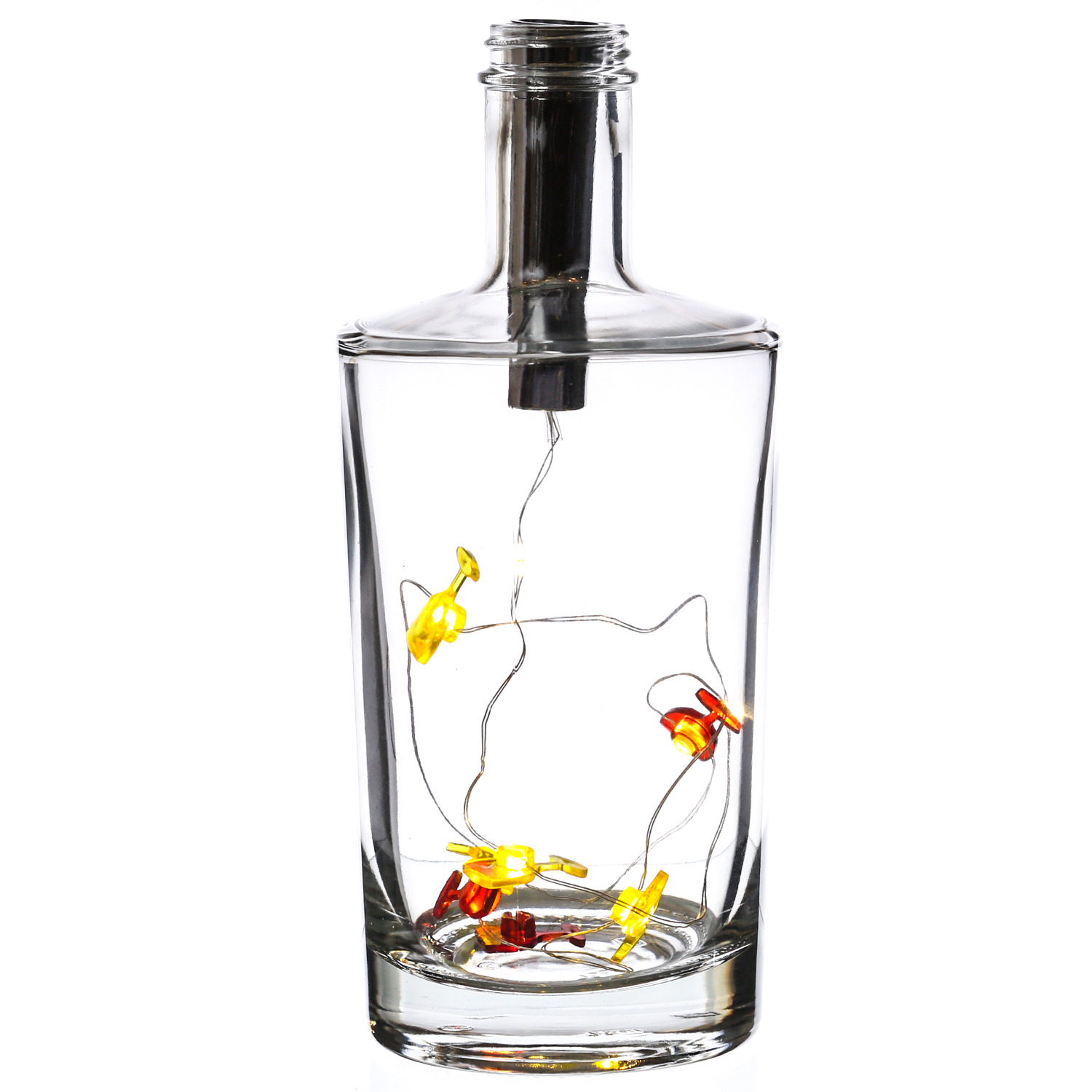 LED Drahtlichterkette KORKEN - Weingläser Motiv - für Flaschen - Timer - 8 LED - L: 70cm - rot/gelb LED Drahtlichterkette KORKEN - Weingläser Motiv - für Flaschen - Timer - 8 LED - L: 70cm - rot/gelb