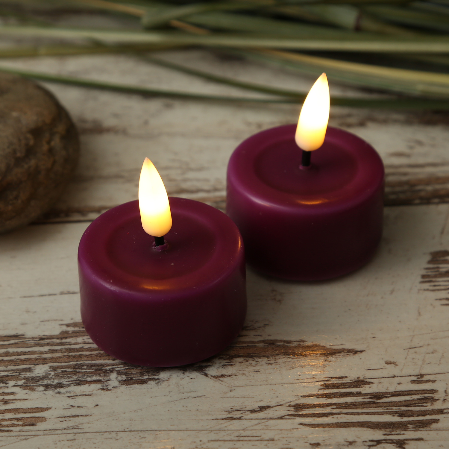 LED Teelichter MIA - realistische 3D Flamme - D: 4,1cm - inkl. Batterien - beere - 2 Stück LED Teelichter MIA - realistische 3D Flamme - D: 4,1cm - inkl. Batterien - beere - 2 Stück