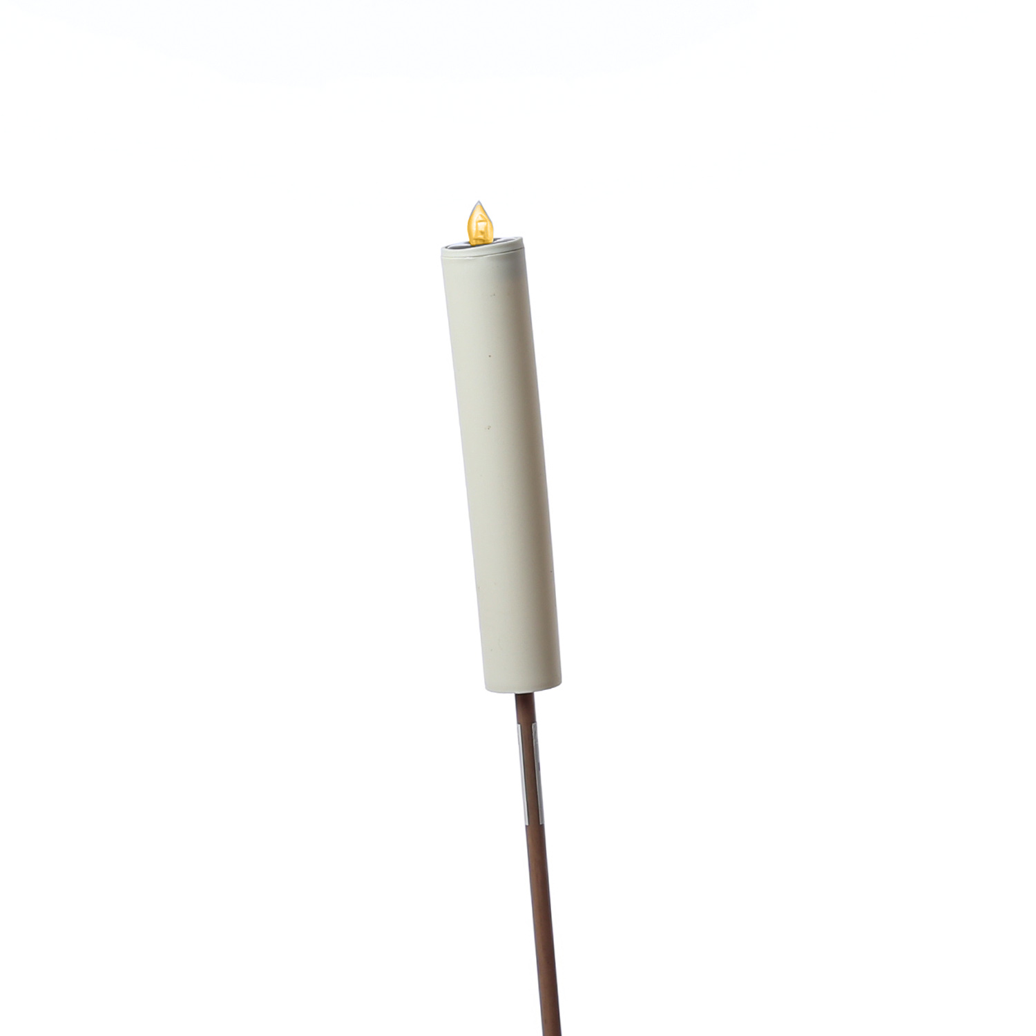 LED Solar Stabkerze - Gartenstecker - gelbe LED - H: 98cm - Dämmerungssensor - weiß LED Solar Stabkerze - Gartenstecker - gelbe LED - H: 98cm - Dämmerungssensor - weiß
