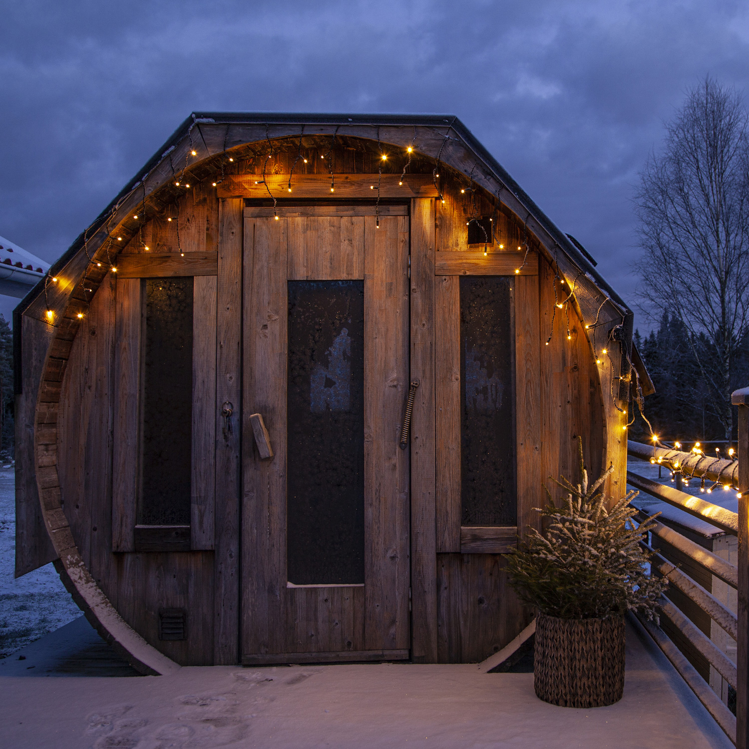 SYSTEM 24 KOMPLETT SET 30m - LED Lichtervorhang Eisregen 30x0,7m - Icicle für Dachrinne, Terrasse