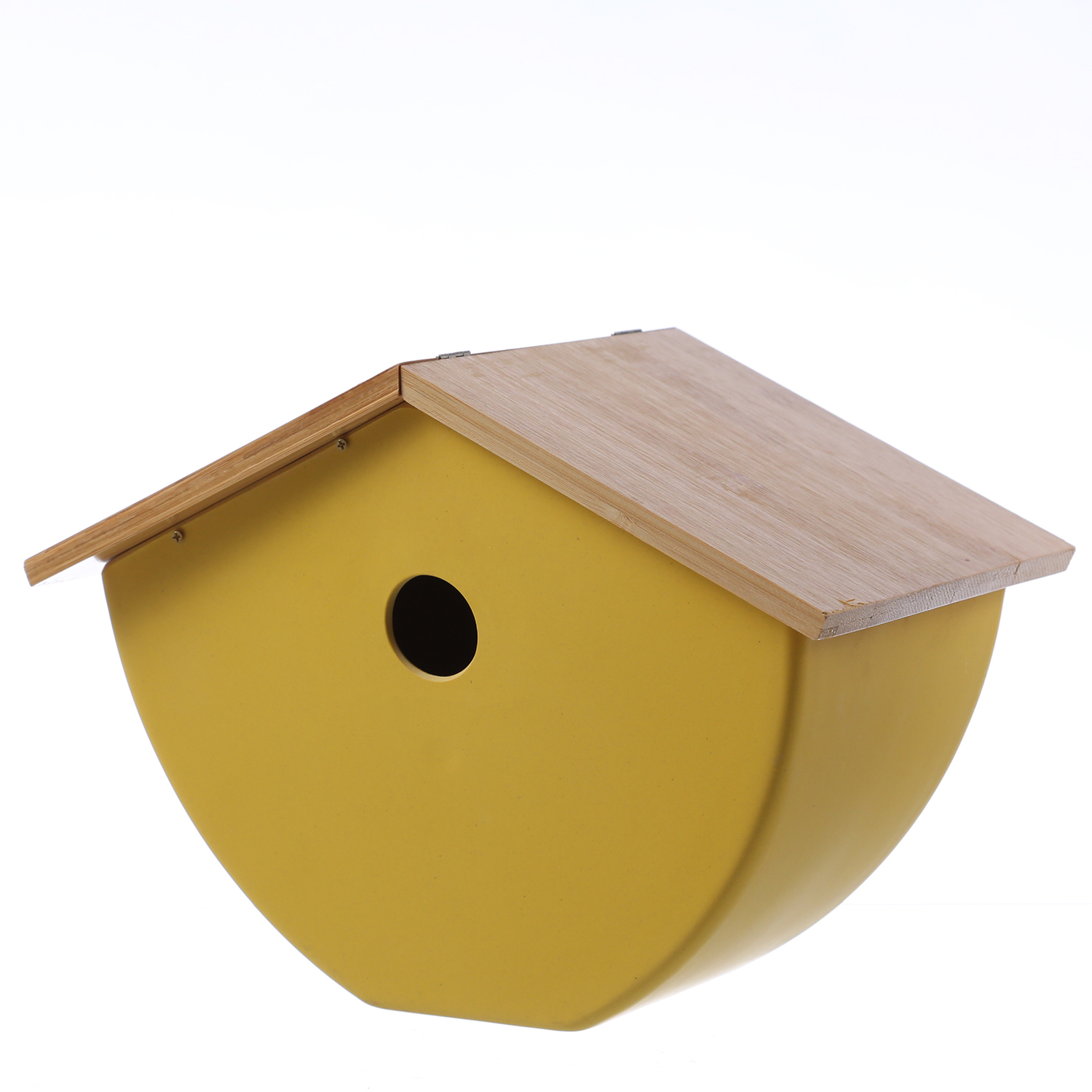 Vogelhaus - Nistkasten - Bambus - H: 20,5cm - L: 28cm - gelb