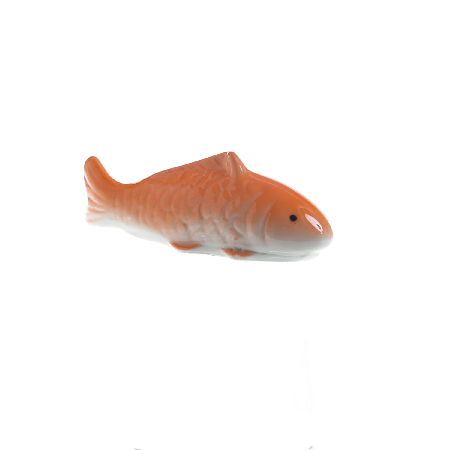 Teichdeko Fisch NIXE - Dekofigur - Porzellan - schwimmend - L: 10cm - orange