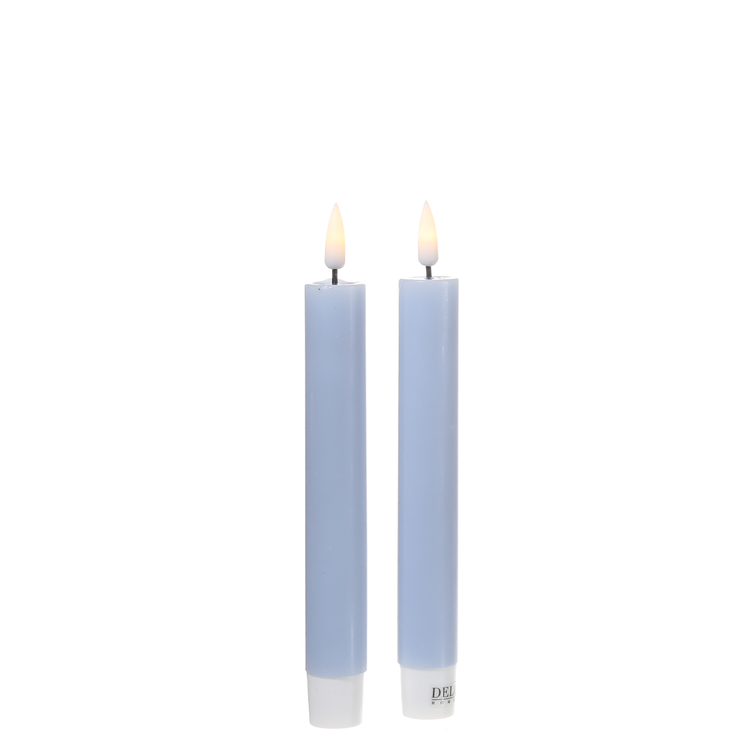 LED Stabkerzen MIA - Echtwachs - realistische 3D Flamme - H: 15cm - hellblau - 2 Stk LED Stabkerzen MIA - Echtwachs - realistische 3D Flamme - H: 15cm - hellblau - 2 Stk