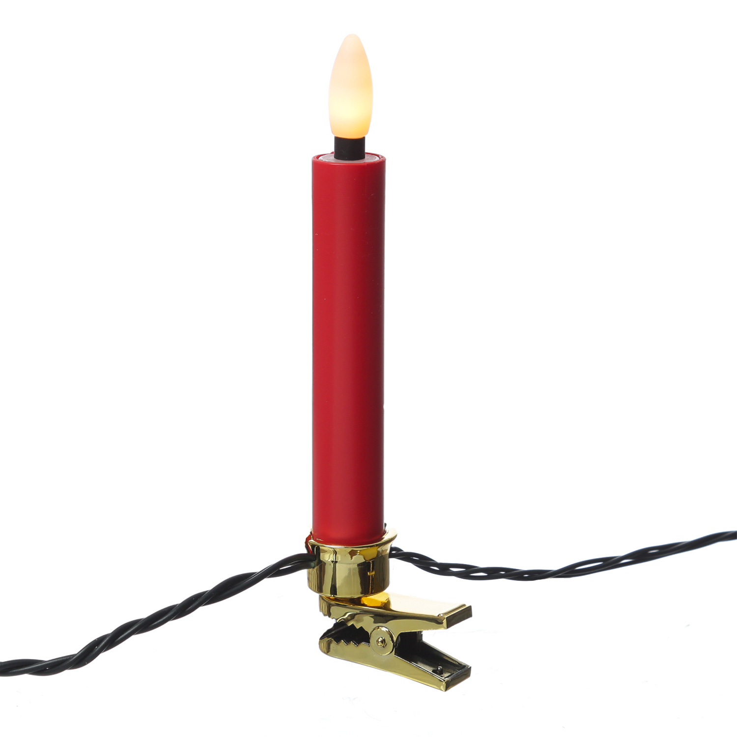 LED Kerzenlichterkette - 20 Christbaumkerzen - Weihnachtsbaumlichterkette - L: 9,5m - Innen/Außen