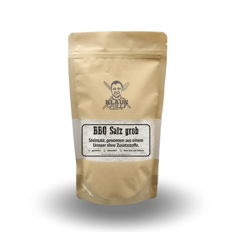Klaus Grillt BBQ Salz grob 450 g Beutel Steinsalz Klaus Grillt BBQ Salz grob 450 g Beutel Steinsalz