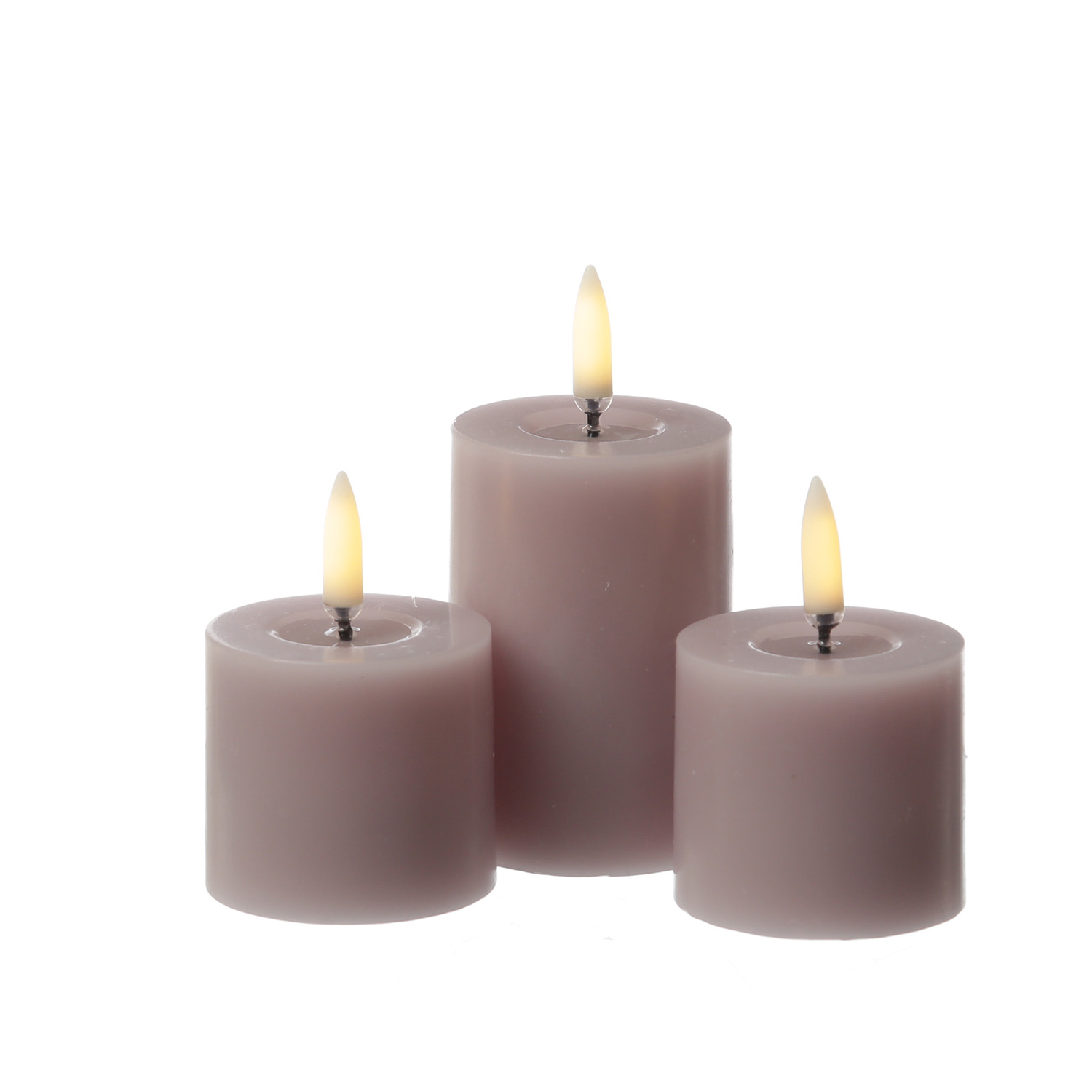 LED Mini Kerze THEA - Echtwachs - Wachsspiegel - D: 5cm - H: 7,5cm - Timer - flieder LED Mini Kerze THEA - Echtwachs - Wachsspiegel - D: 5cm - H: 7,5cm - Timer - flieder