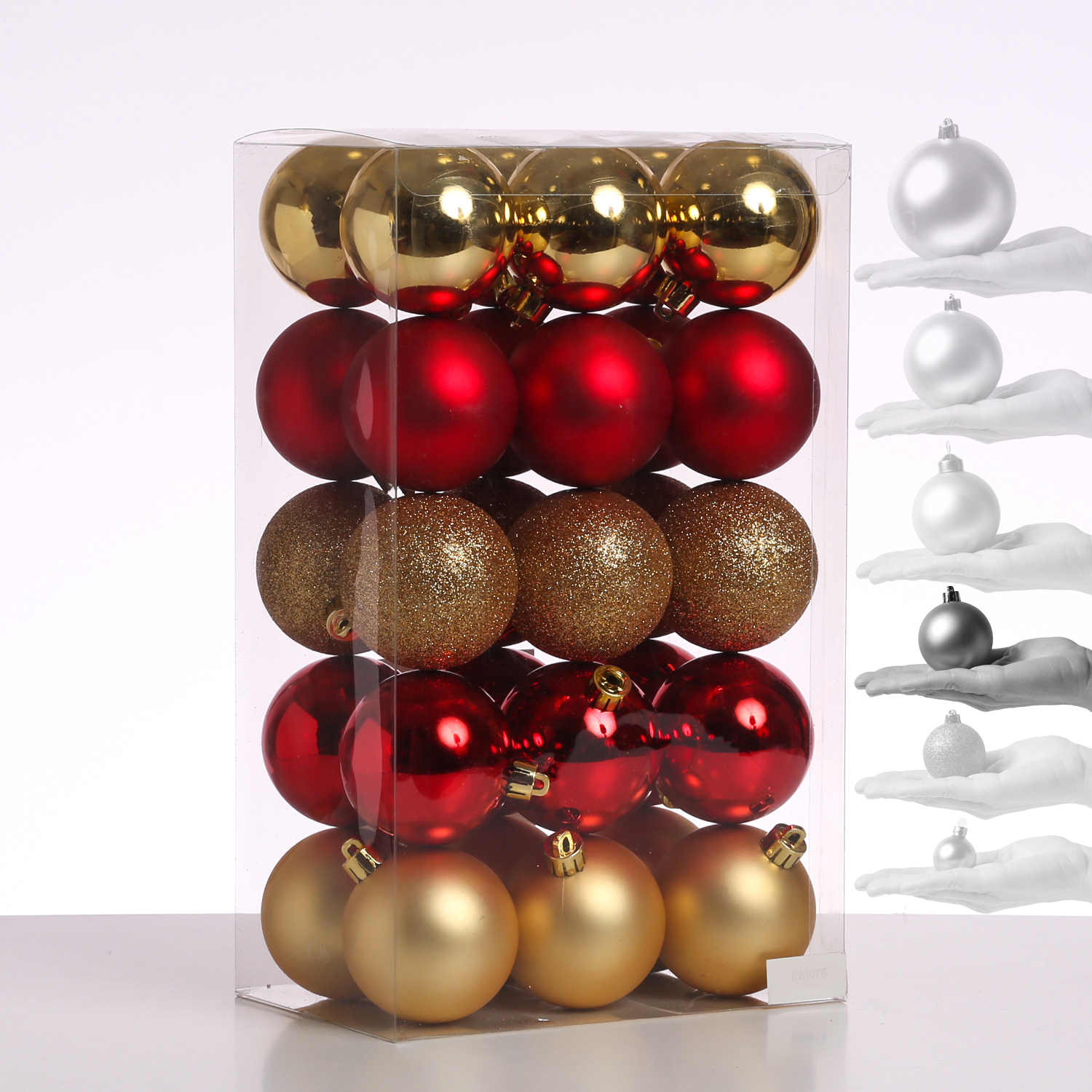 Christbaumkugel - Weihnachtskugel - bruchfest - D: 6cm - glänzend matt glitzernd - gold rot - 30St. Christbaumkugel - Weihnachtskugel - bruchfest - D: 6cm - glänzend matt glitzernd - gold rot - 30St.