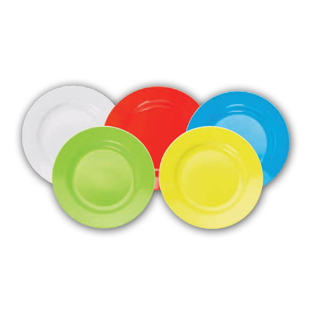 Campingteller SUMMER - Melamin - 20cm flach - blau
