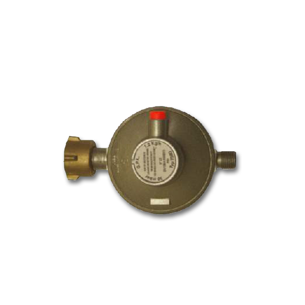 Gasregler Niederdruck einstufig 30mbar - 1,2kg/h - KLF x 1/4" links - FAHRZEUG EN 12864 Annex D
