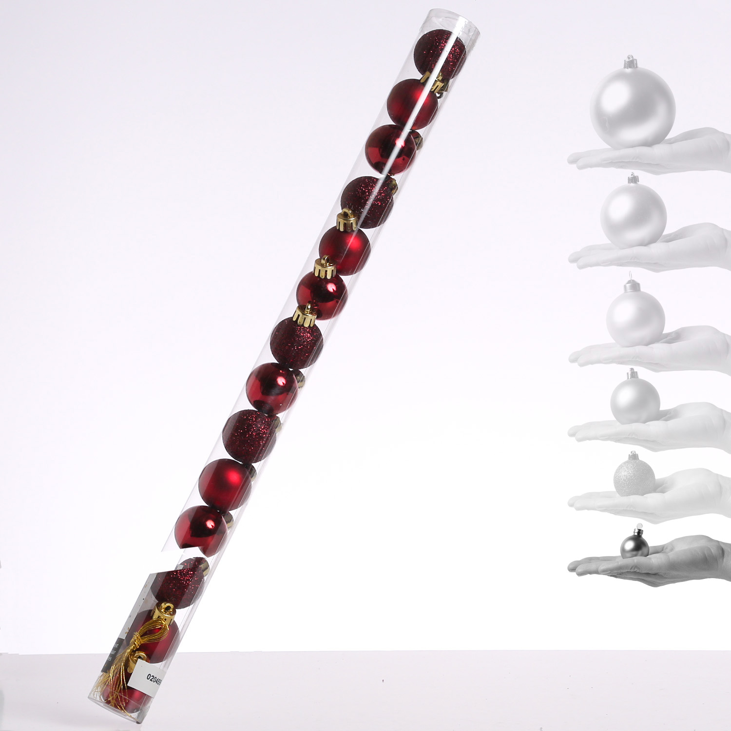 Christbaumkugel - Weihnachtskugel - bruchfest - D:3cm - glänzend matt glitzernd - weinrot - 14er Set Christbaumkugel - Weihnachtskugel - bruchfest - D:3cm - glänzend matt glitzernd - weinrot - 14er Set