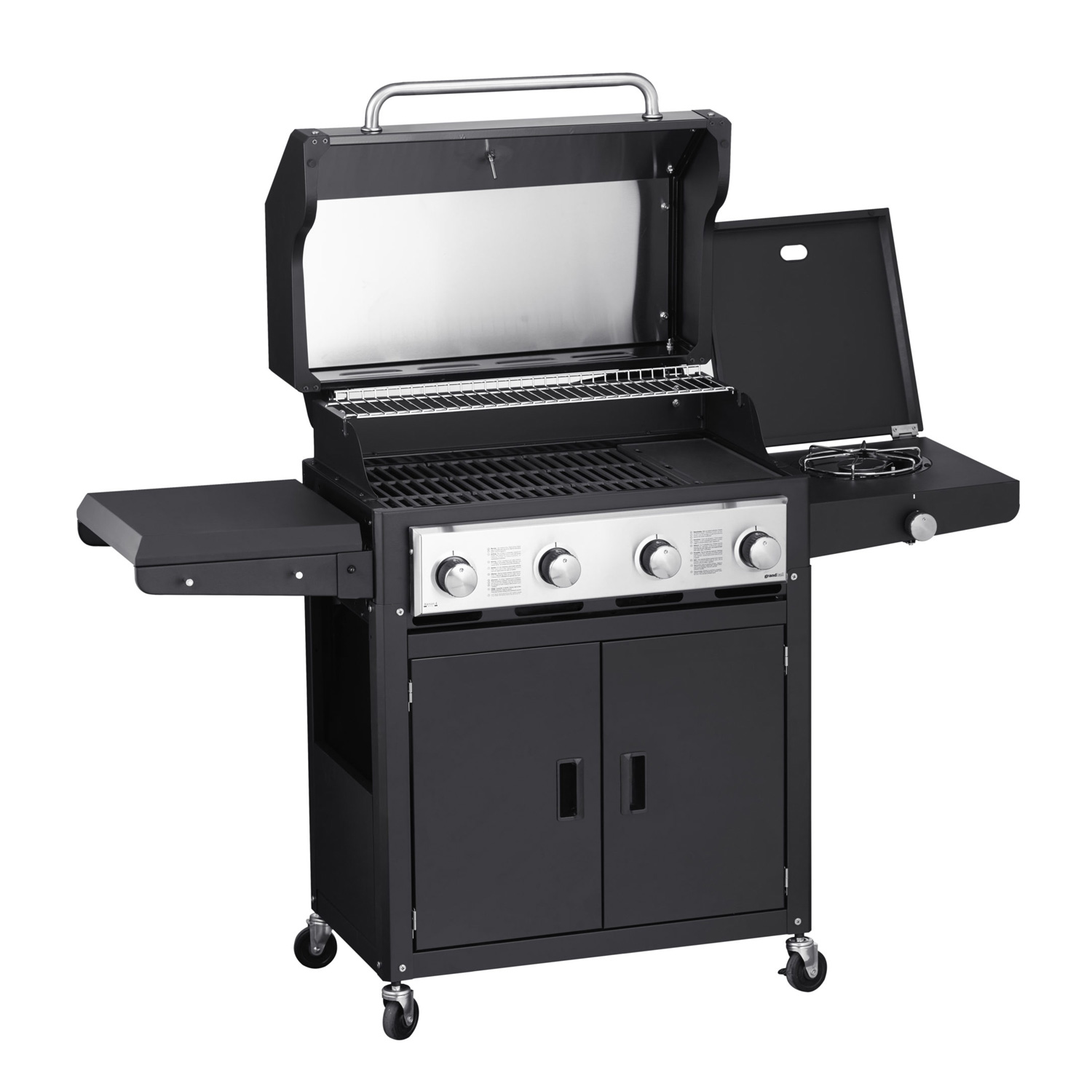 Grandhall Gasgrill Xenon 4 Black - 4 Brenner + Seitenbrenner