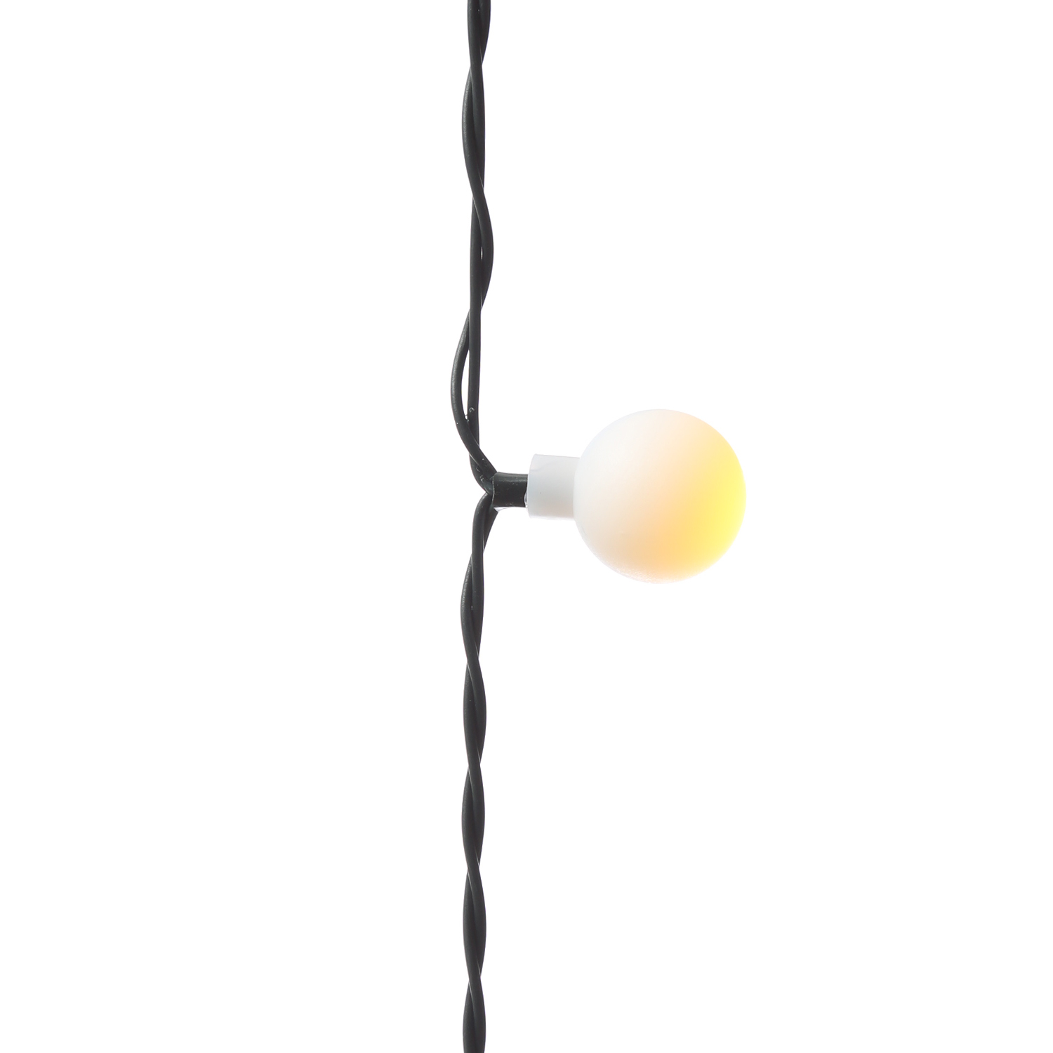 LED Lichterkette BERRY - 40 weiße Kugeln - 8 Leuchtmodi - Timer - L: 6m - für Innen/Außen