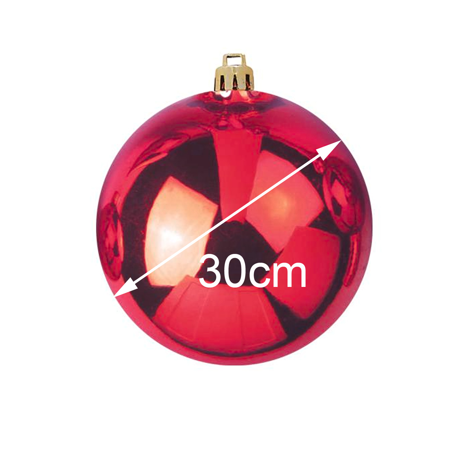 XL Dekokugel 30cm - Baumkugel - rot glänzend - Innen&Außen - robustes Polyethylen XL Dekokugel 30cm - Baumkugel - rot glänzend - Innen&Außen - robustes Polyethylen