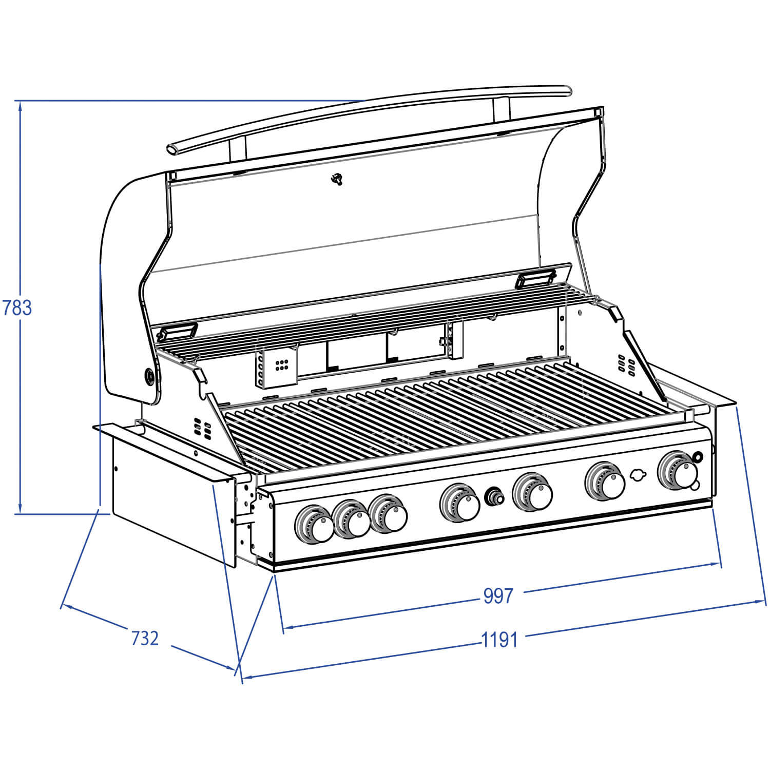 ALL'GRILL TOP-LINE CHEF XL - BUILT-IN mit Air System