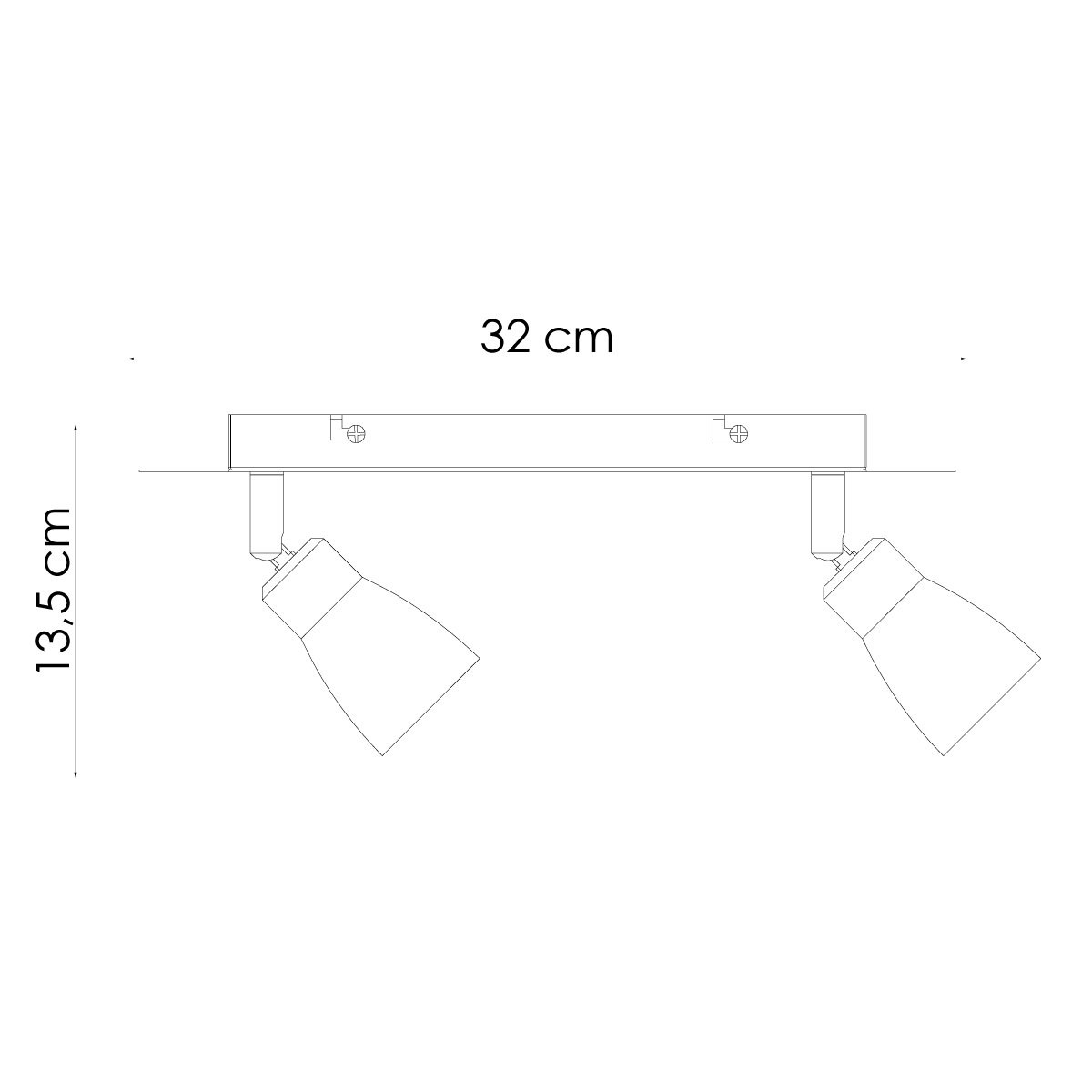 Deckenspot / Deckenbalken ALBA weiß - 2fach - inkl. GU10 LED Leuchtmittel