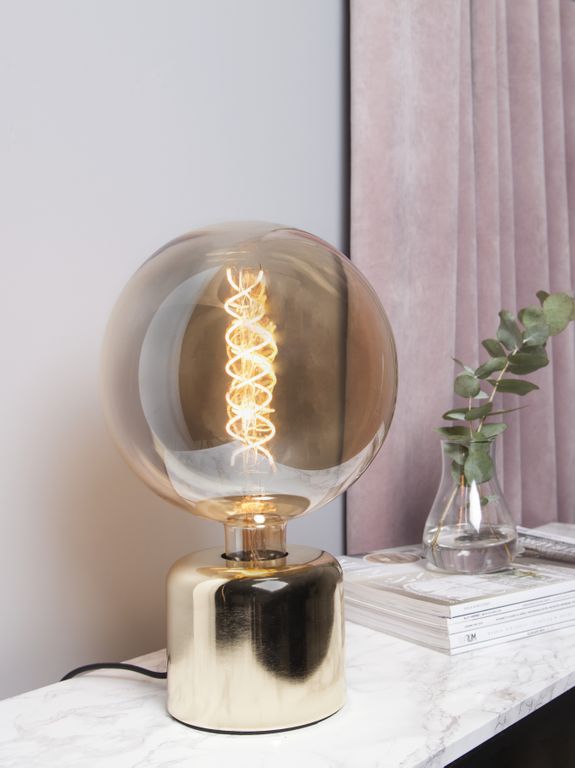 Lampenhalterung GLANS - Tischleuchte - E27 - stehend - Kabel mit Schalter - messing Lampenhalterung GLANS - Tischleuchte - E27 - stehend - Kabel mit Schalter - messing