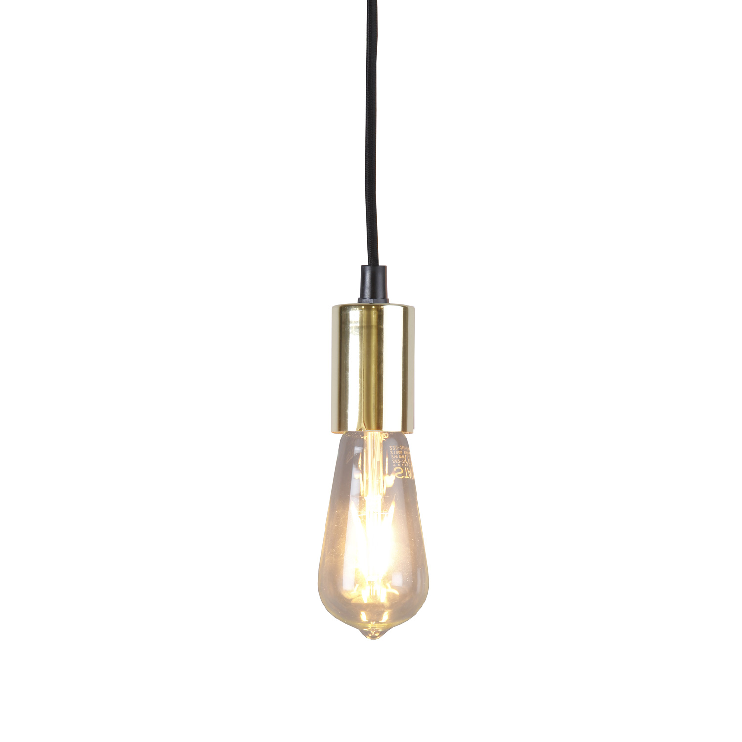 Lampenfassung "Stil" - E27 Fassung - Schalter - L: 3,5m - Textilkabel - Fassung Messing Lampenfassung "Stil" - E27 Fassung - Schalter - L: 3,5m - Textilkabel - Fassung Messing