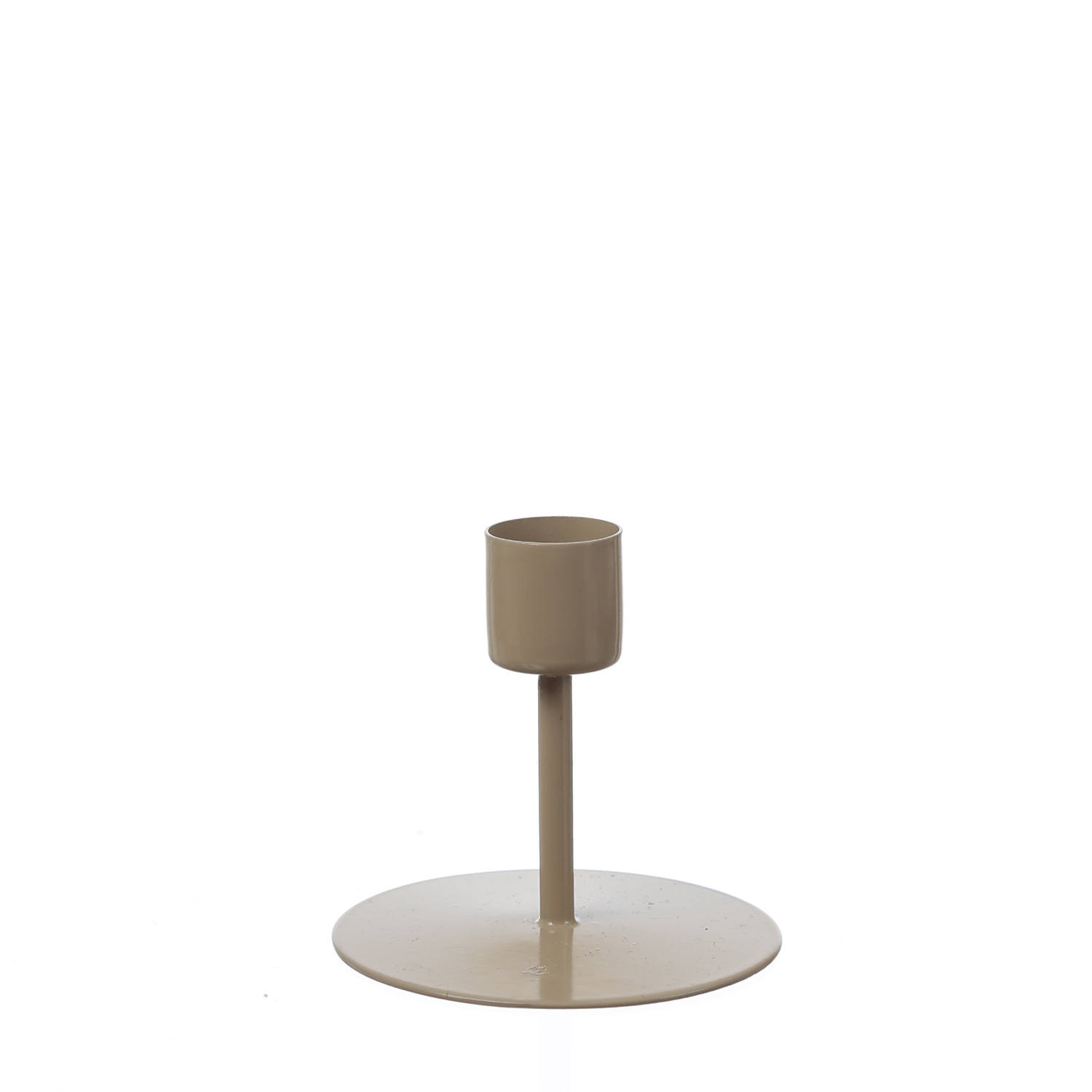 Stabkerzenhalter - Kerzenständer für Tafelkerzen - Metall - H: 7cm - D: 7,5cm - beige Stabkerzenhalter - Kerzenständer für Tafelkerzen - Metall - H: 7cm - D: 7,5cm - beige