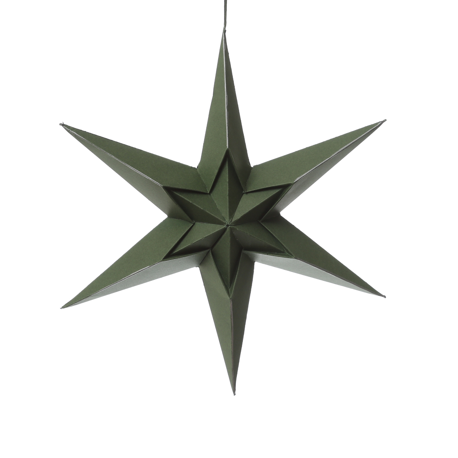 Papierstern LUNA - Dekostern - Weihnachtsstern - hängend - 6-zackig - D: 30cm - grün Papierstern LUNA - Dekostern - Weihnachtsstern - hängend - 6-zackig - D: 30cm - grün