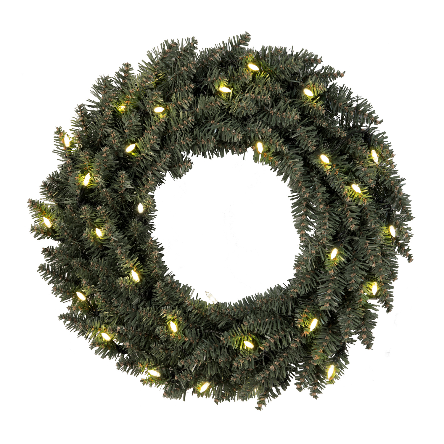 LED-Tannenkranz - 30 warmweiße LED - D. 50cm - beleuchtet - outdoor - Trafo LED-Tannenkranz - 30 warmweiße LED - D. 50cm - beleuchtet - outdoor - Trafo