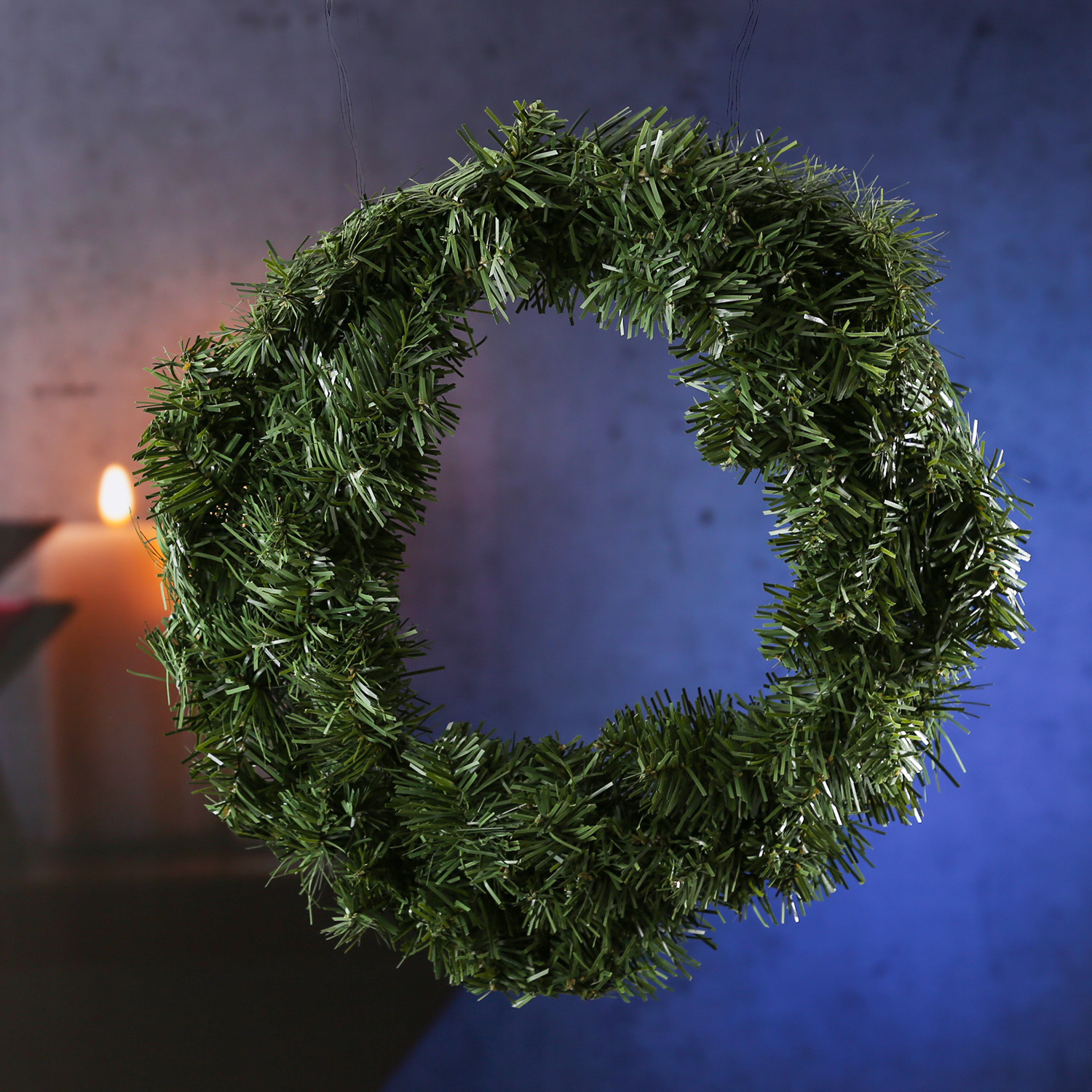 Tannenkranz - Kunststoff - D: 42cm - Innen und Außen - grün