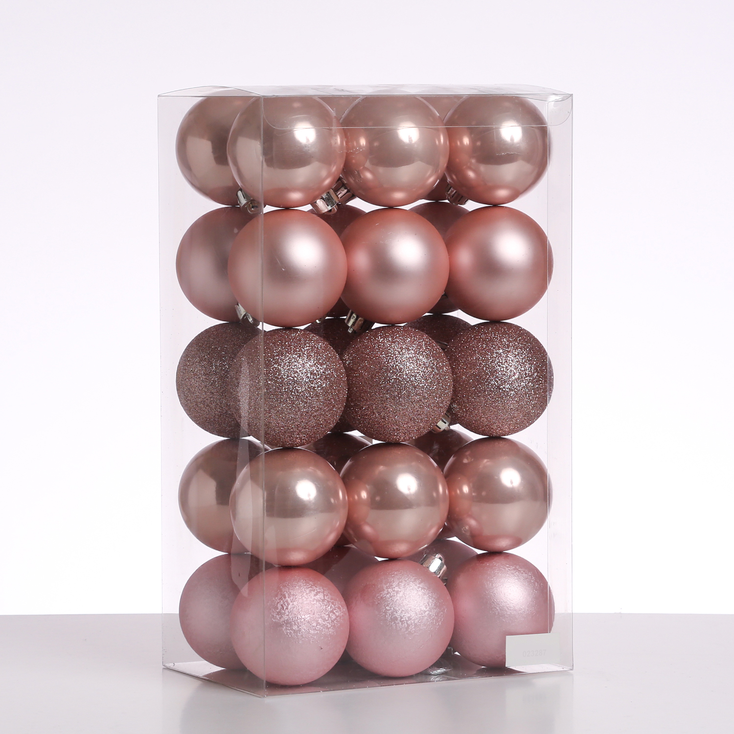 B-Ware Christbaumkugeln - Weihnachtskugeln - bruchfest - D: 6cm - glänzend/matt/glitzernd - rosa - 30 Stück
