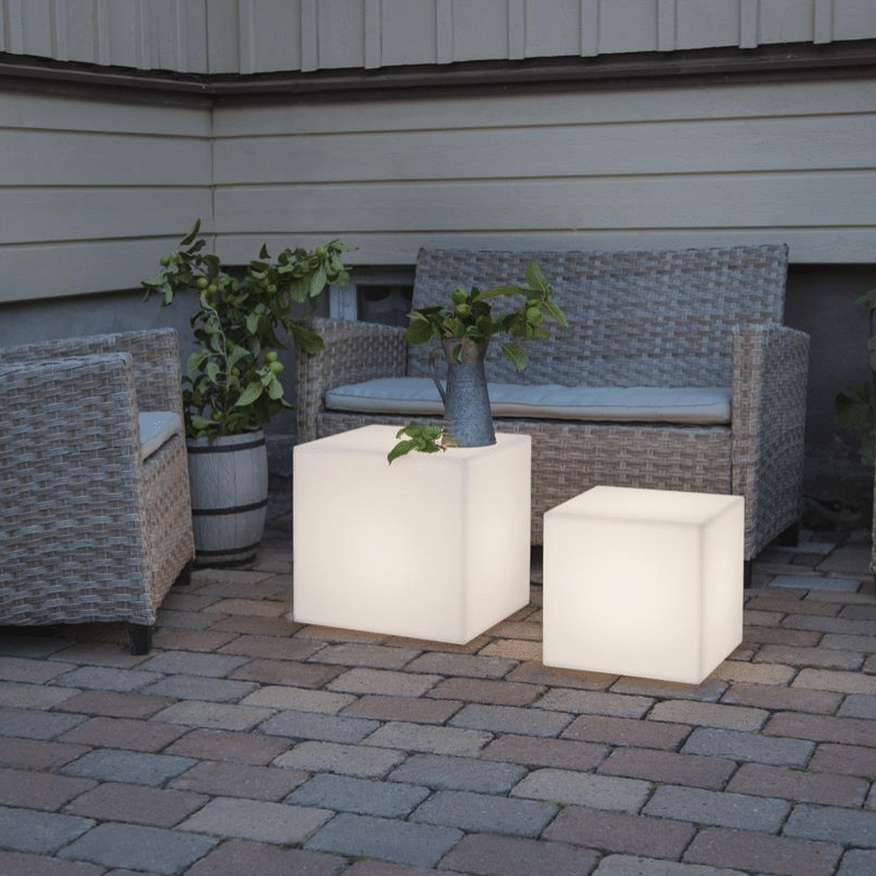 Würfel Tisch 38cm - E27 Fassung - max 23W - 5m Zuleitung - Indoor & Outdoor - Gartenleuchte Würfel Tisch 38cm - E27 Fassung - max 23W - 5m Zuleitung - Indoor & Outdoor - Gartenleuchte