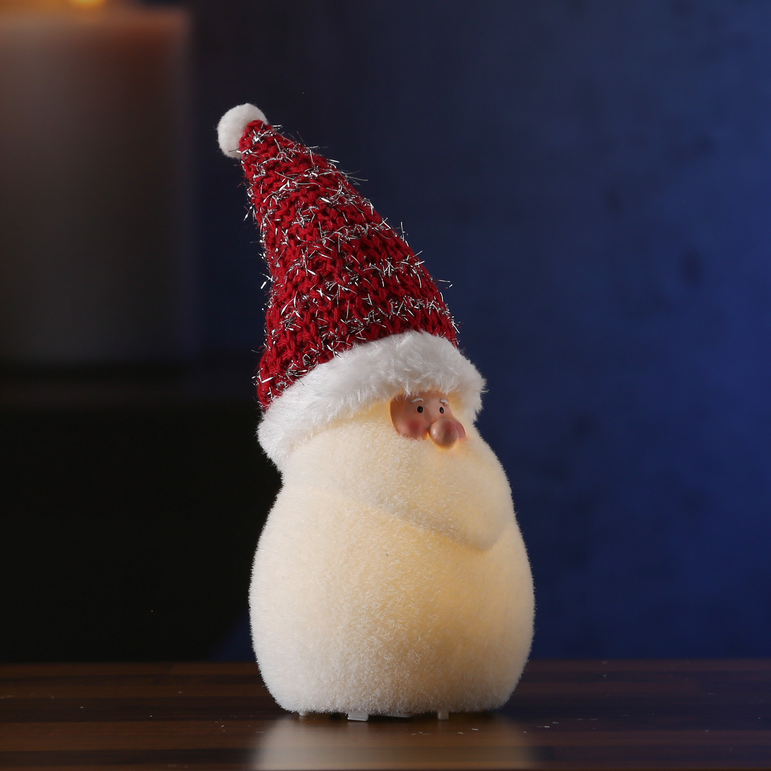 LED Figur Weihnachtsmann - 4 warmweiße LED - H: 24cm - Batterie - rot, weiß LED Figur Weihnachtsmann - 4 warmweiße LED - H: 24cm - Batterie - rot, weiß