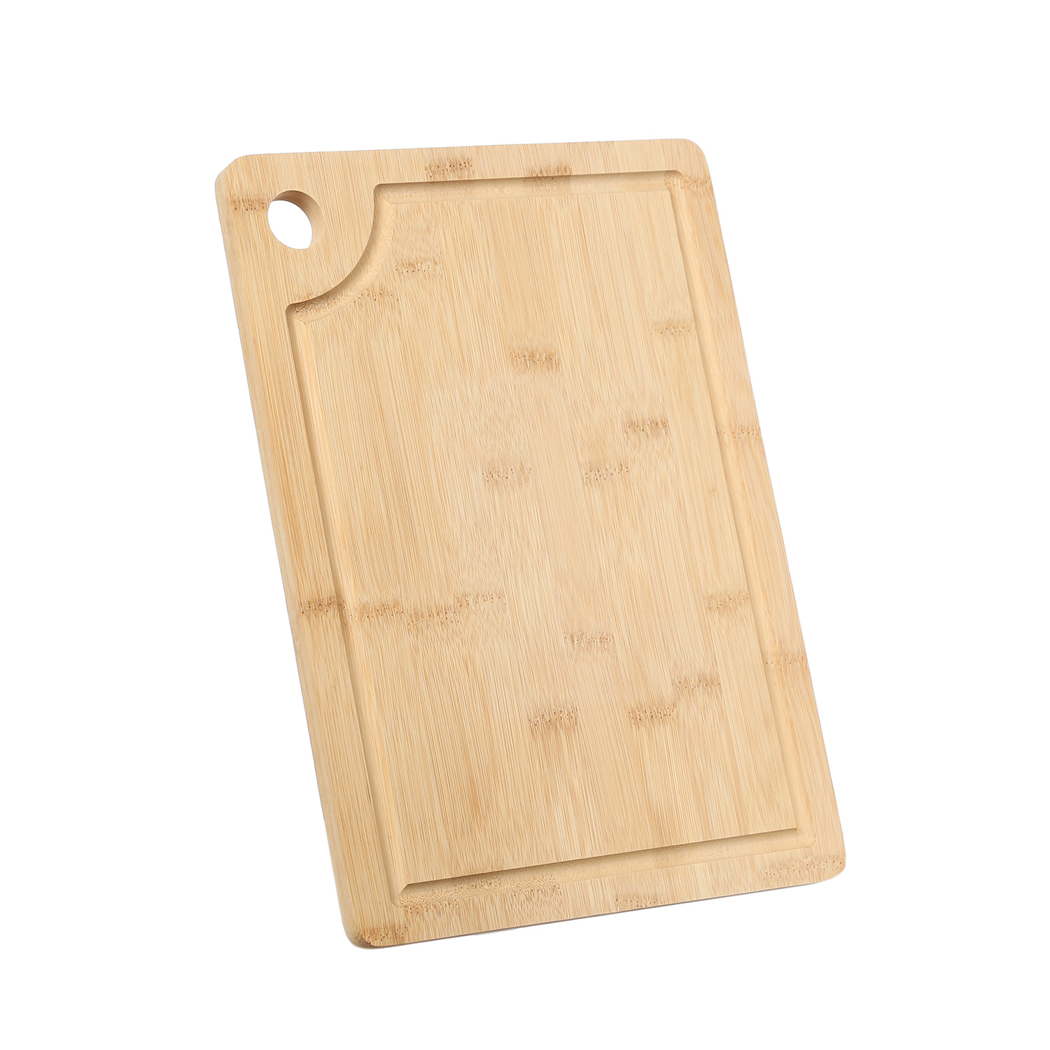 Schneidebrett mit Saftrille und Eckloch - Tranchierbrett - Bambus - 33 x 23 x 1,5cm - natur Schneidebrett mit Saftrille und Eckloch - Tranchierbrett - Bambus - 33 x 23 x 1,5cm - natur