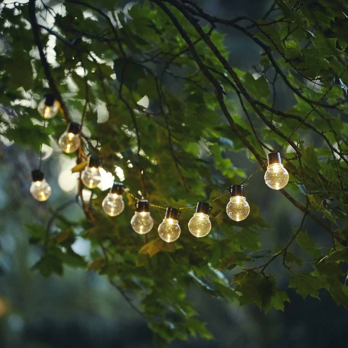 LED Lichterkette PARTAJ - Solar - 10 warmweiße LED - L: 180cm - Lichtsensor - outdoor - klar LED Lichterkette PARTAJ - Solar - 10 warmweiße LED - L: 180cm - Lichtsensor - outdoor - klar