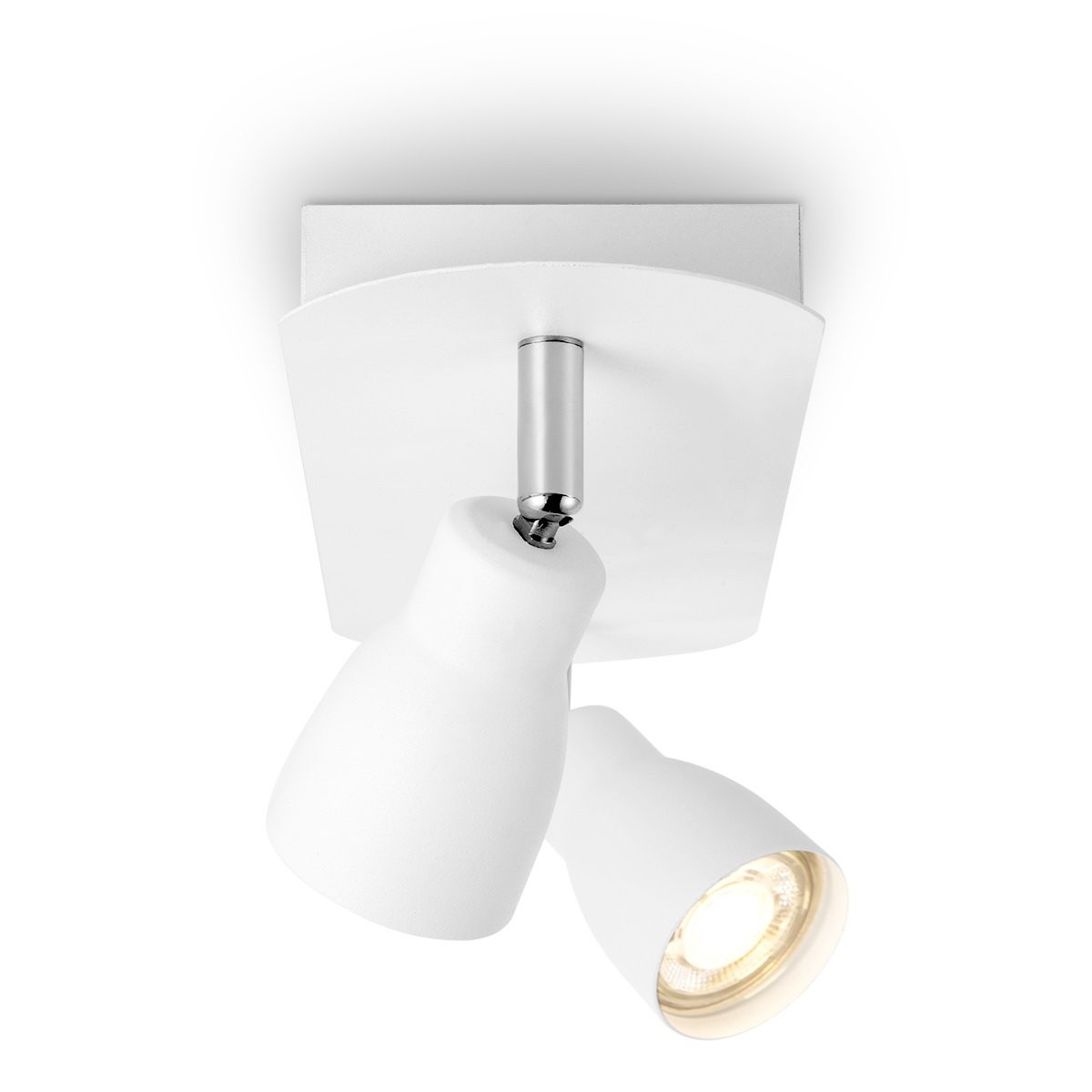 Deckenspot / Deckenbalken ALBA weiß - 2fach - inkl. GU10 LED Leuchtmittel