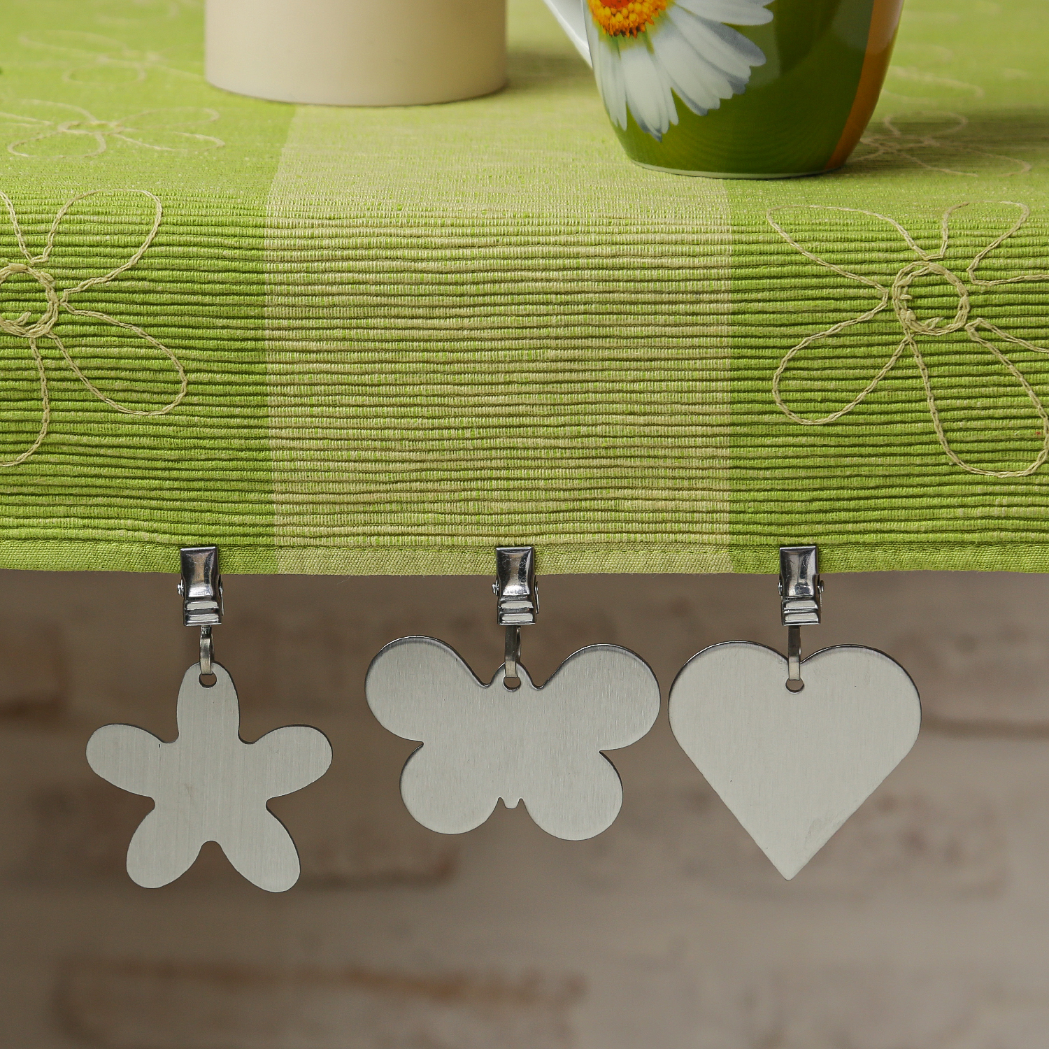 Tischdeckenbeschwerer SCHMETTERLING - Tischtuchklammer - Edelstahl - 8er Set