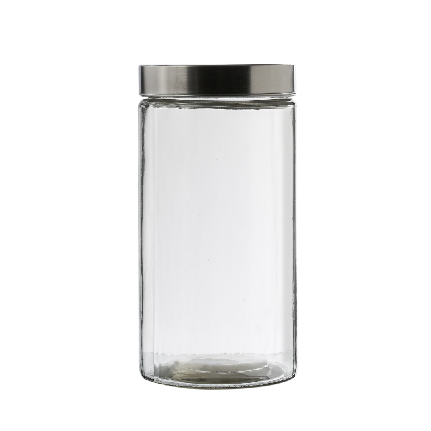 Vorratsdose XL und L - Glas mit Edelstahldeckel - 2,2/1,7 Liter - 3xXL - 3xL - 6er Set