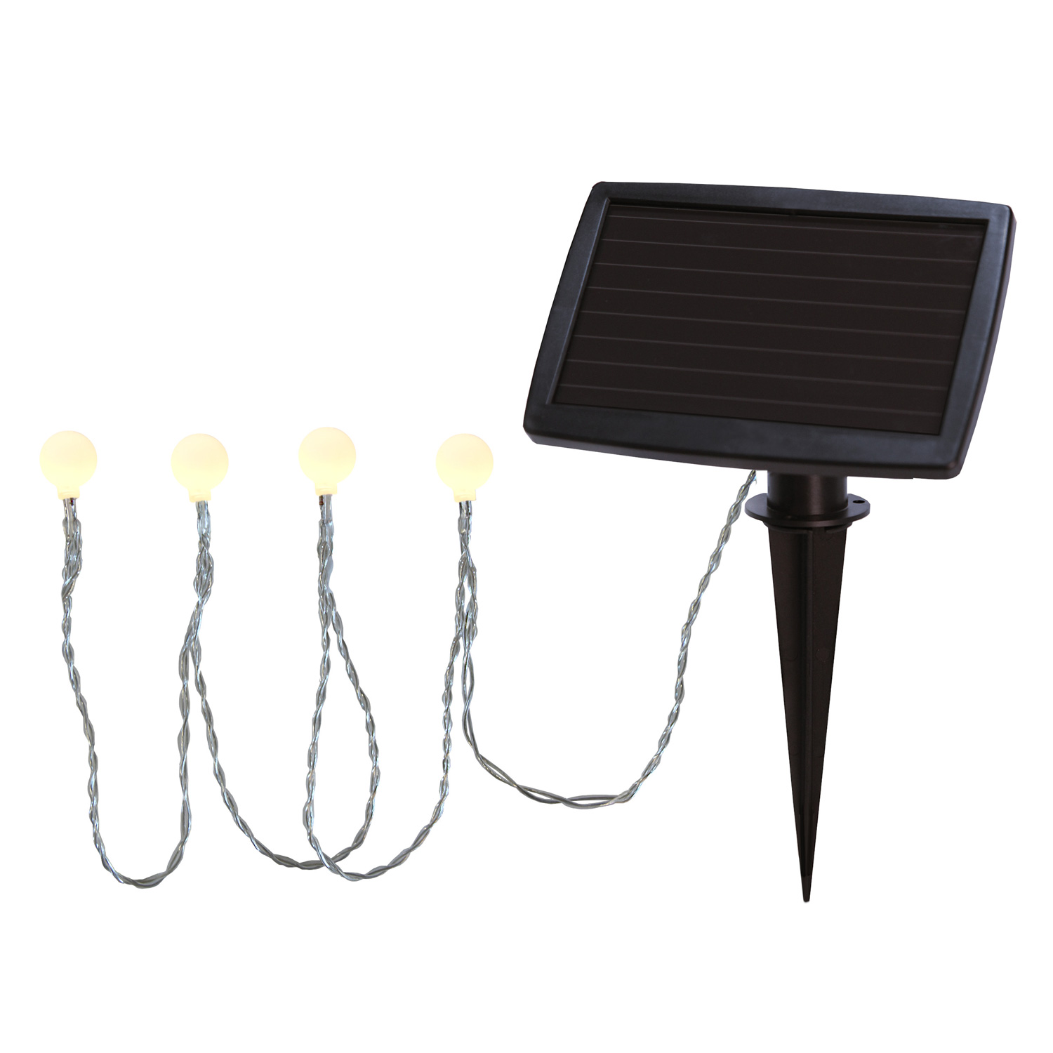 LED Solar Lichterkette Globini - 20 warmweiße LED - L: 4,75m - Dämmerungssensor - für Außen LED Solar Lichterkette Globini - 20 warmweiße LED - L: 4,75m - Dämmerungssensor - für Außen