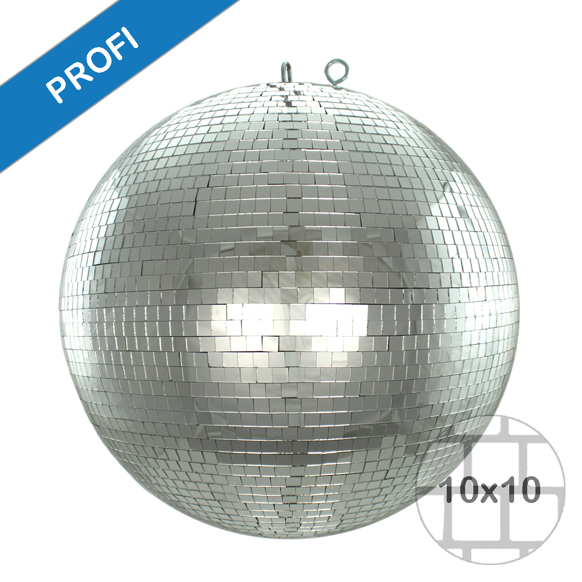 Spiegelkugel 40cm silber chrome- Diskokugel (Discokugel) Party Lichteffekt - Echtglas - mirrorball chrome silver color