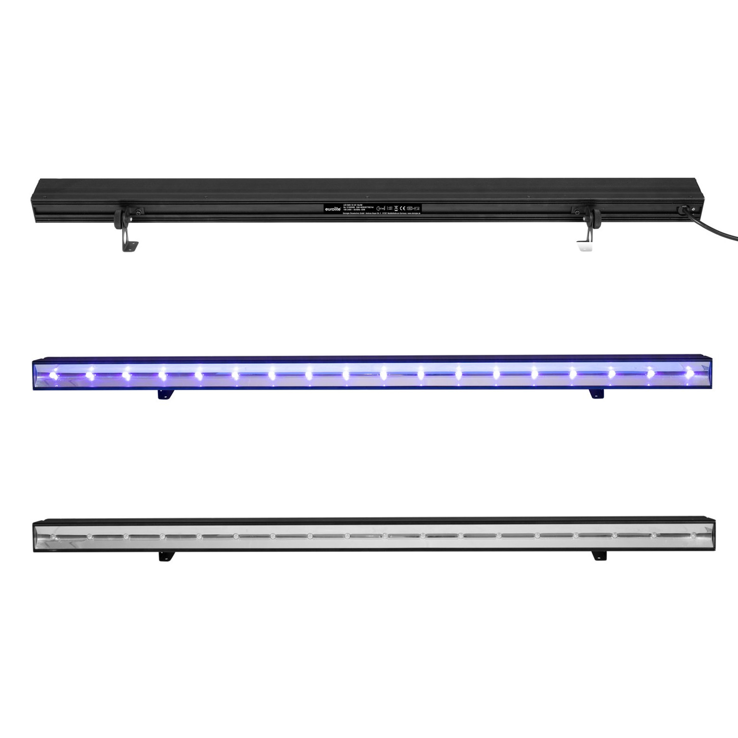 Schwarzlichtleiste LED BAR-18 UV 18x3W - 100cm 80° Abstrahlwinkel