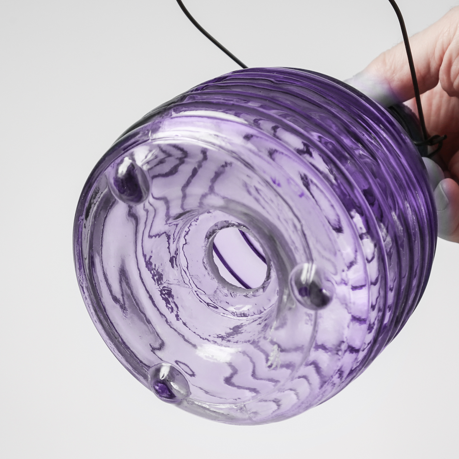 Wespenfänger HONIGTOPF - Wespenfalle - geriffeltes Glas - D: 13cm - H: 17cm