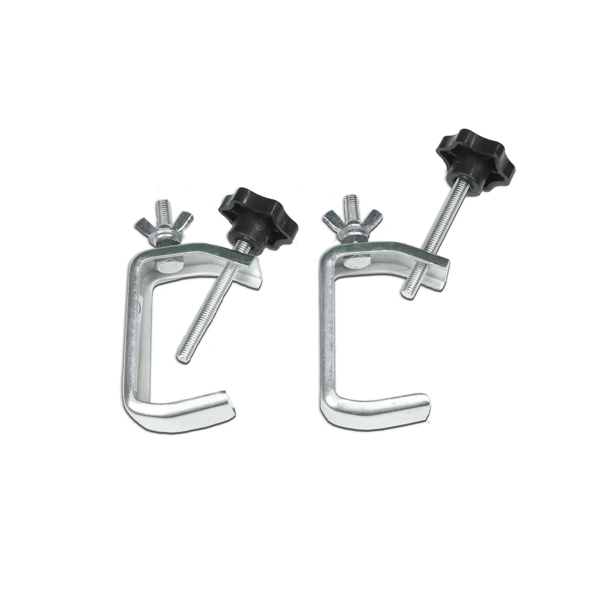 Party Clamp Set silber (5 Stück) - kompakter Haken für kleine Effekte und Scheinwerfer - bis 5kg Party Clamp Set silber (5 Stück) - kompakter Haken für kleine Effekte und Scheinwerfer - bis 5kg