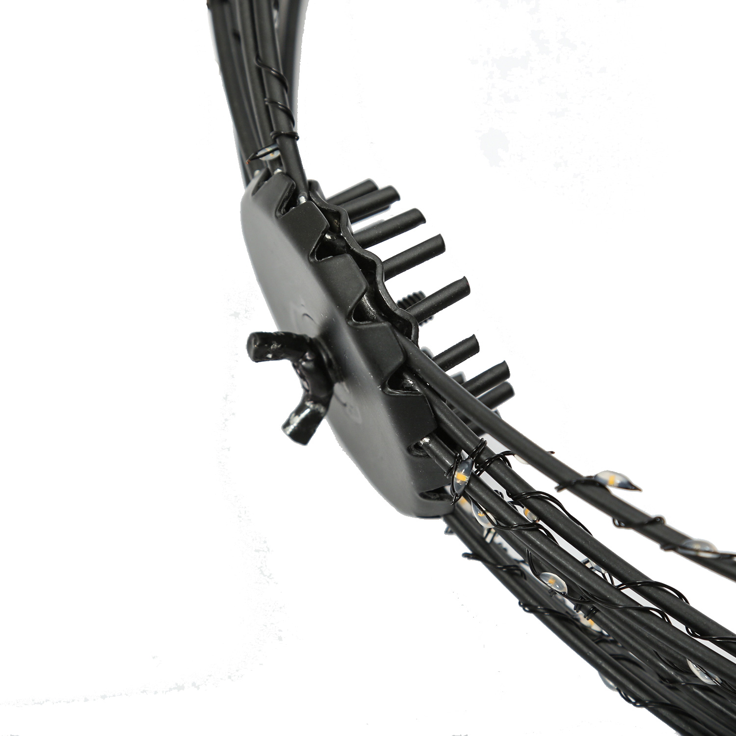 LED Drahtkugel - 3D Leuchtkugel - D: 38cm - 240 bernstein LED - faltbar - 8 Modi/Timer - Innen/Außen