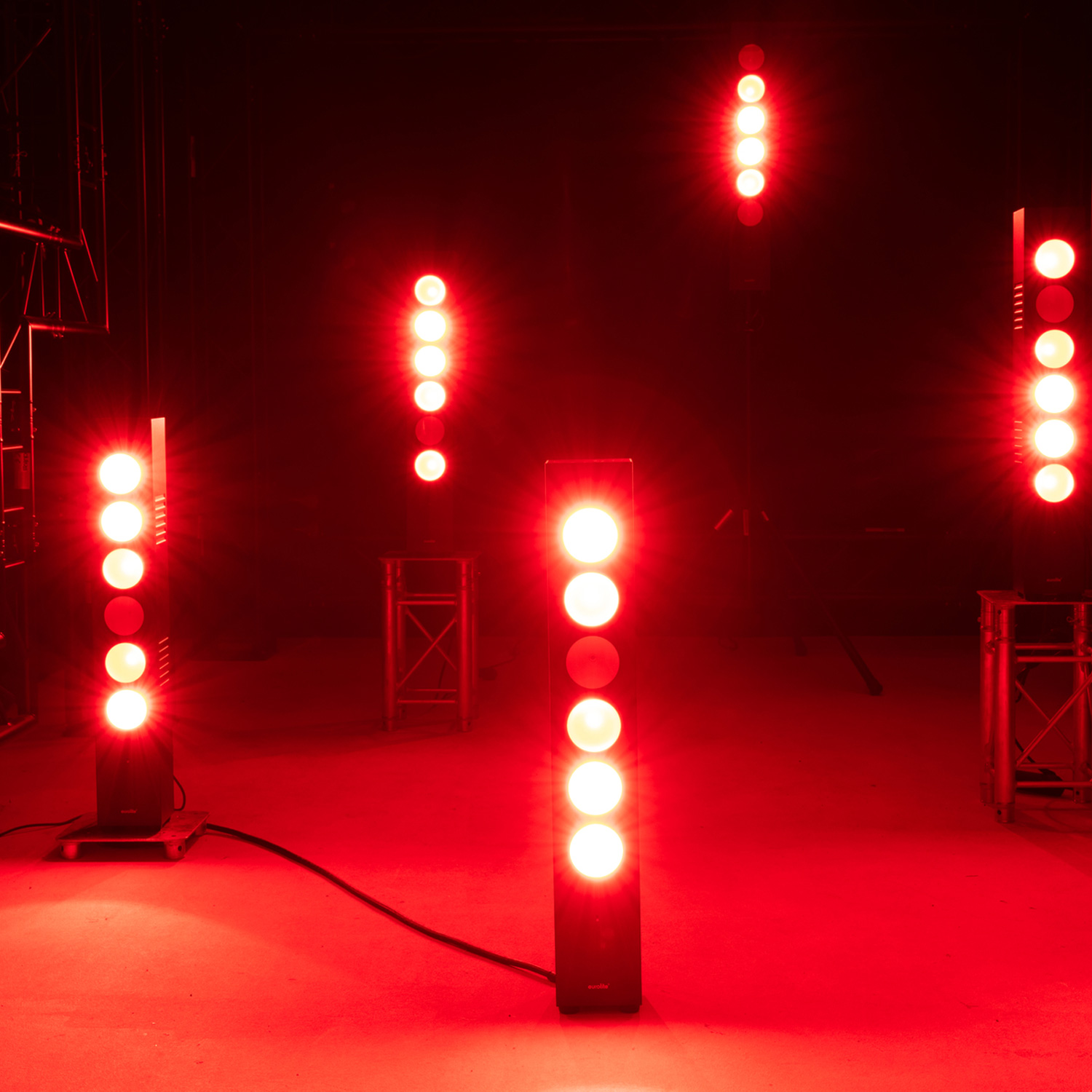 LED Lichtsäule Lichtorgel - high Power 6x 30W COB - DMX - inkl. Fernbedienung - Partyraumbeleuchtung