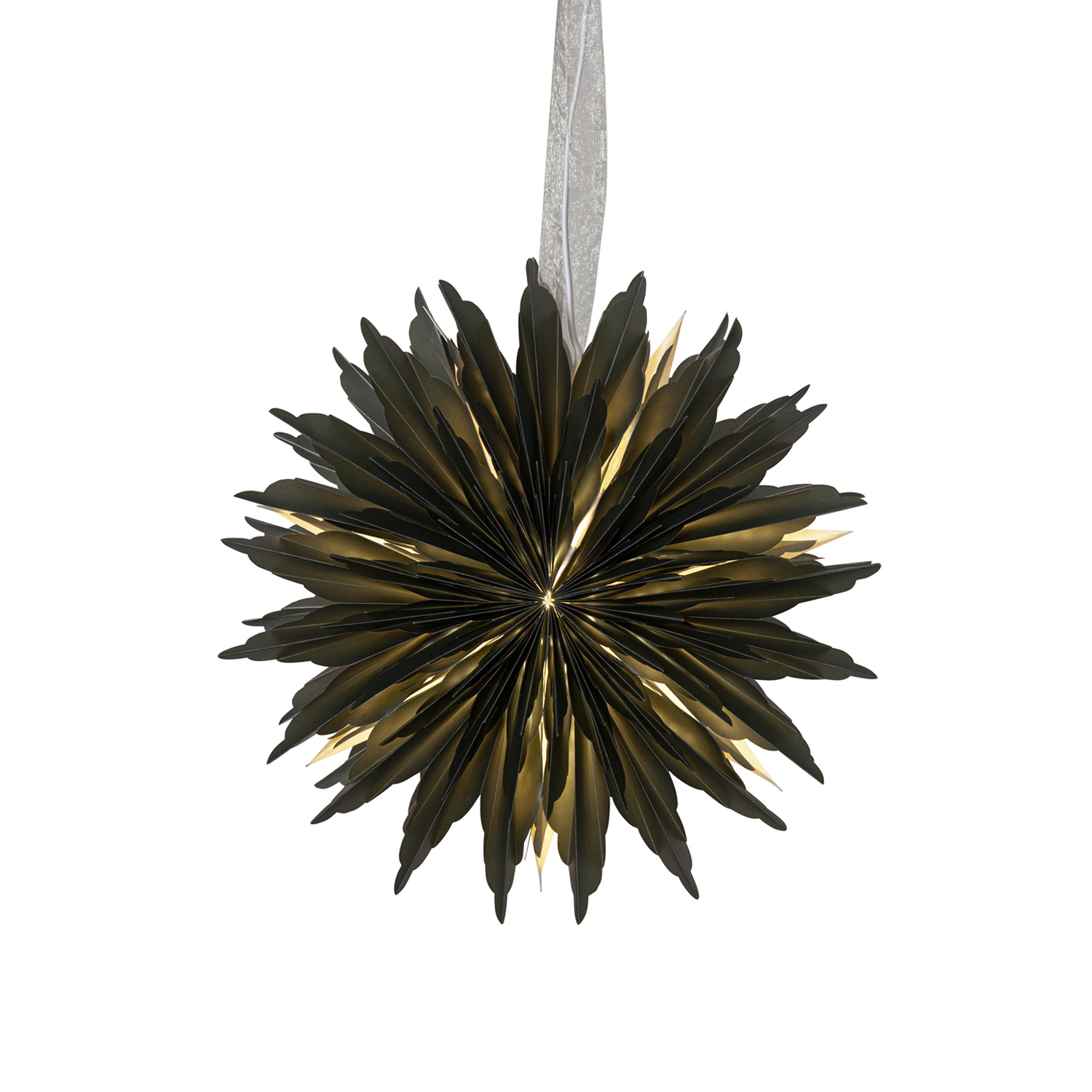 Papierstern EISBLUME - hängend - D: 40cm - mit Band - grün Papierstern EISBLUME - hängend - D: 40cm - mit Band - grün