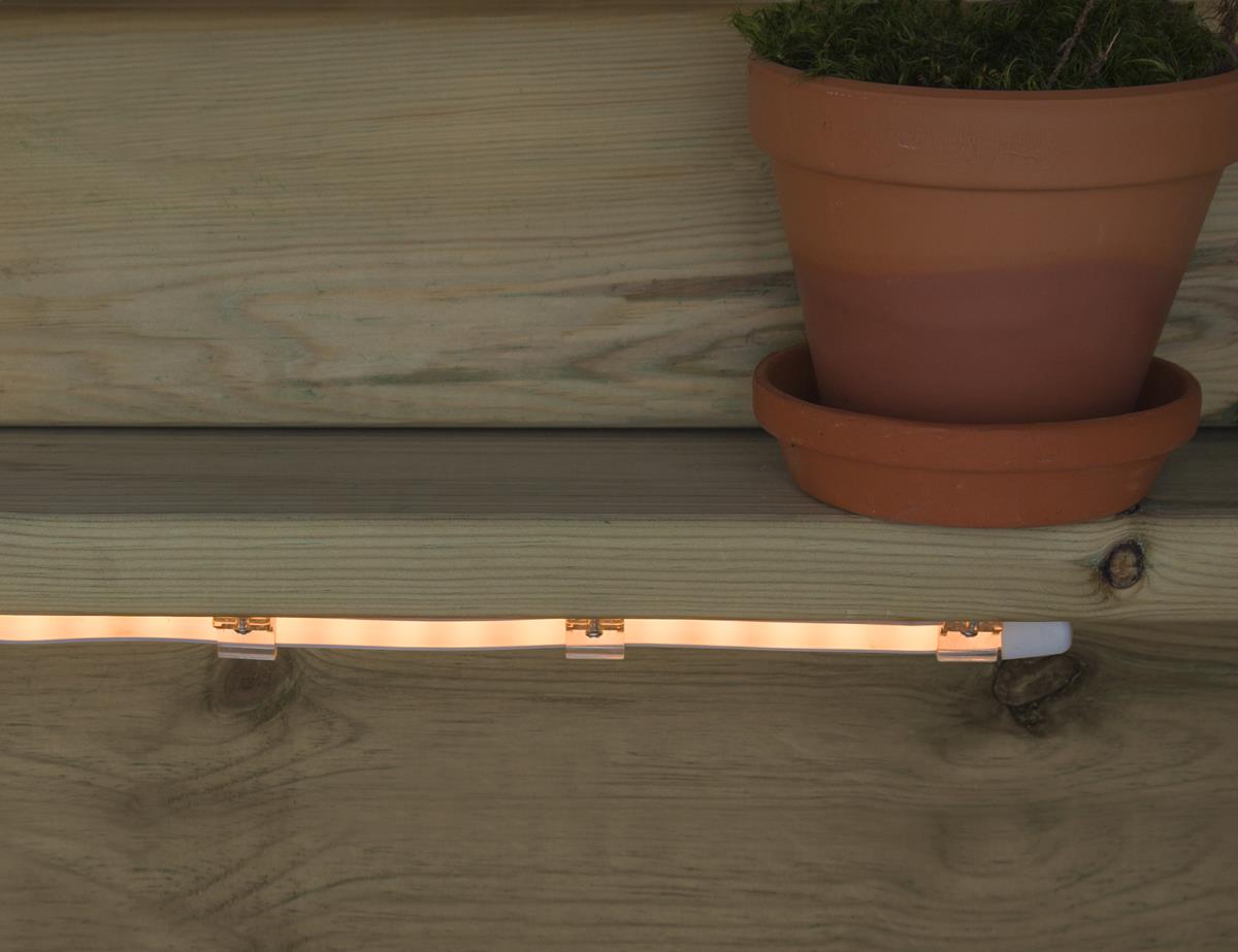 Clips NEOLED - transparenter Montageclip - 10 Stück - Horizontalmontage 2