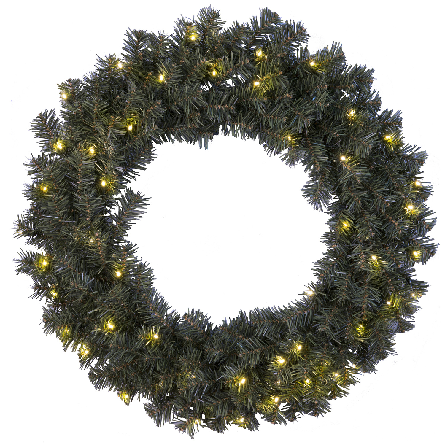 LED Tannenkranz - 50 warmweiße LED - D: 70cm - Trafo - für Außen